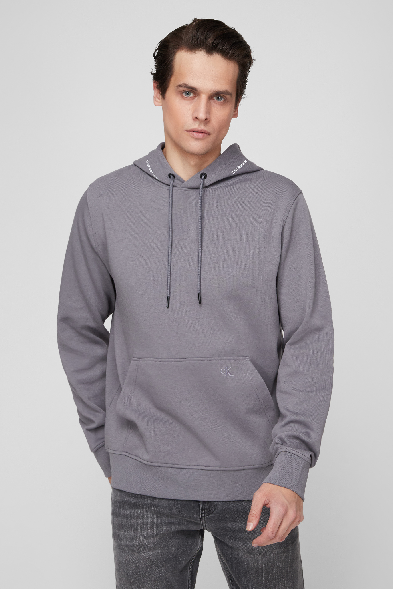 Мужское серое худи 4