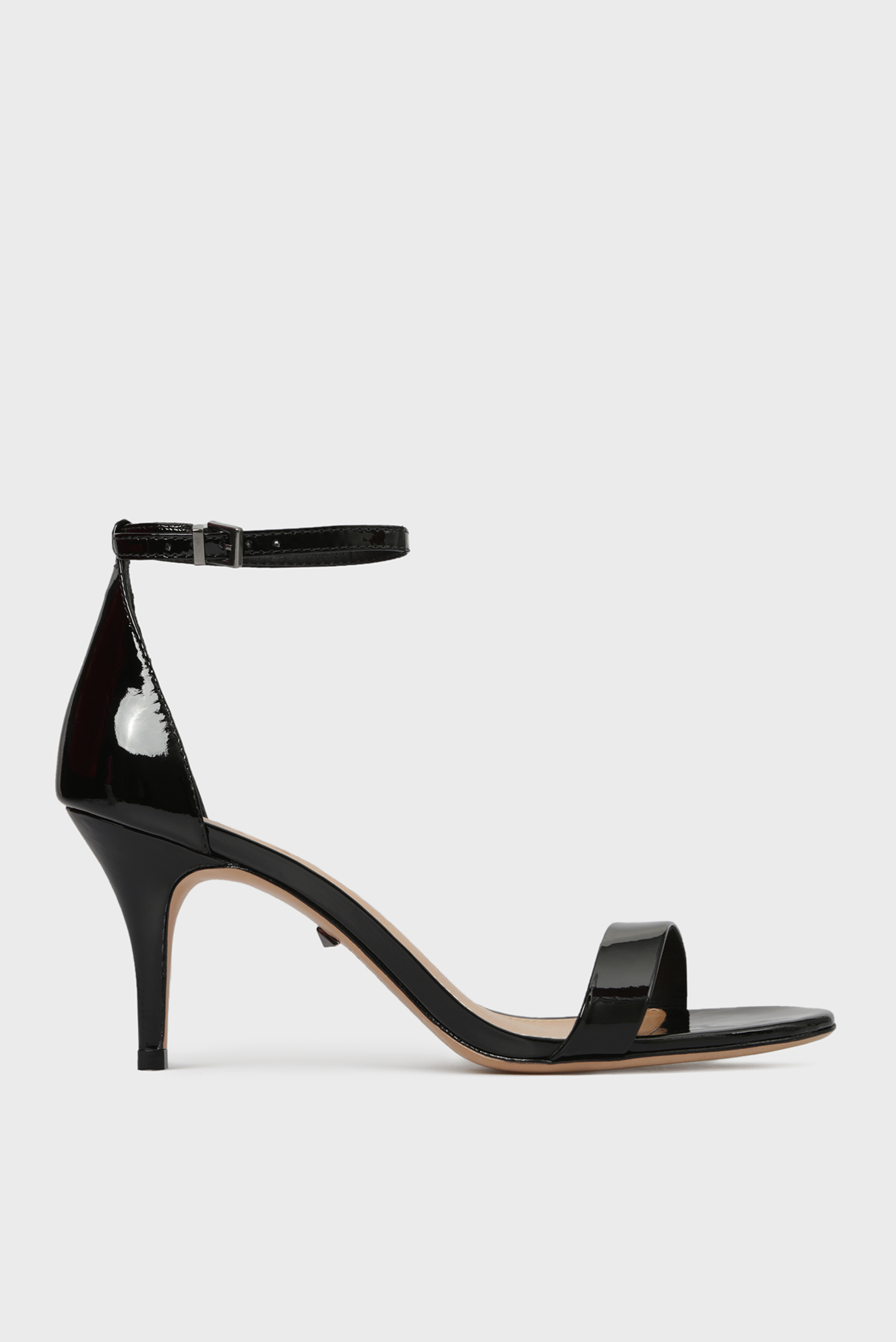 Женские черные кожаные босоножки 6