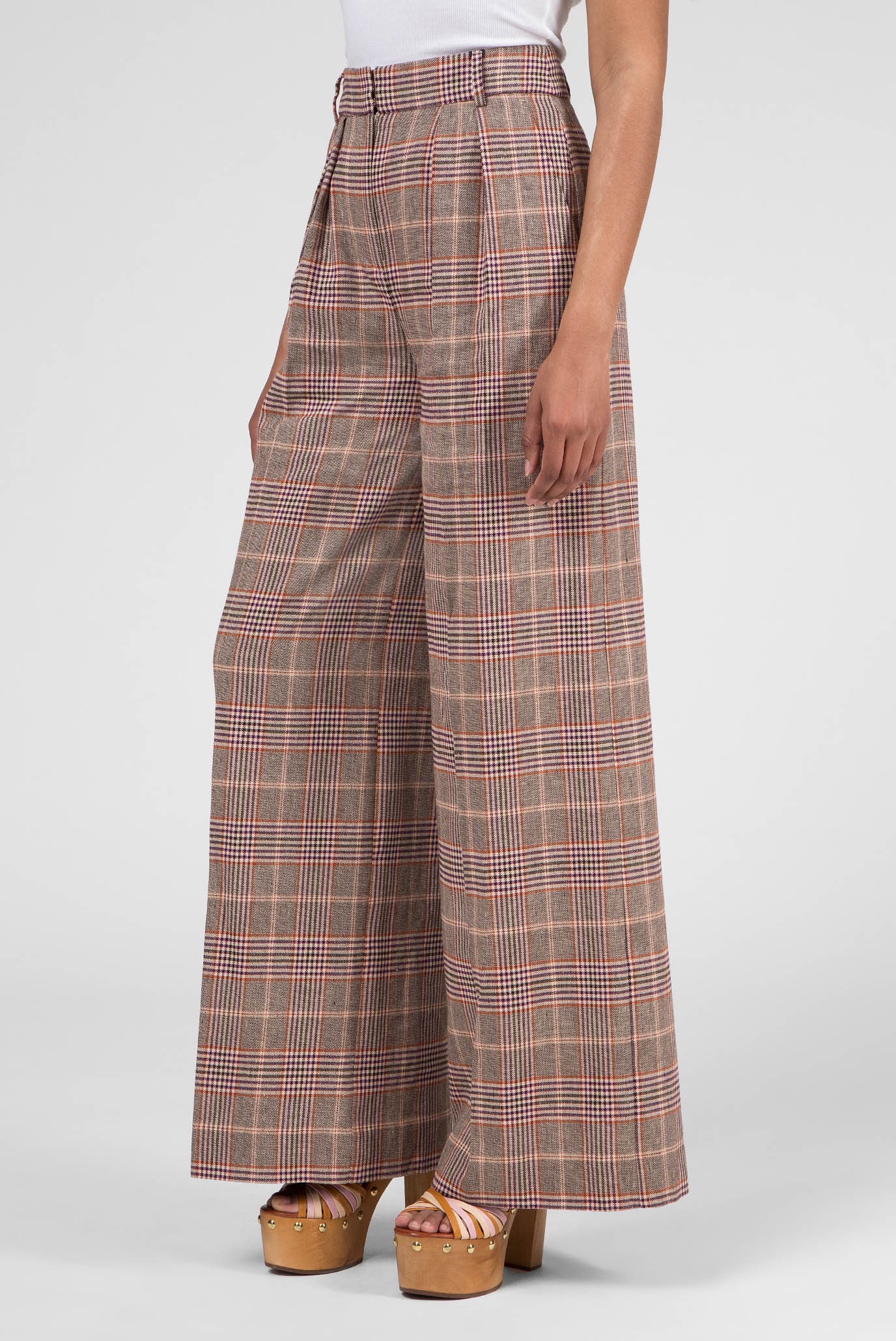 Женские брюки в клетку ZENDAYA WIDE LEG TAILORED 7
