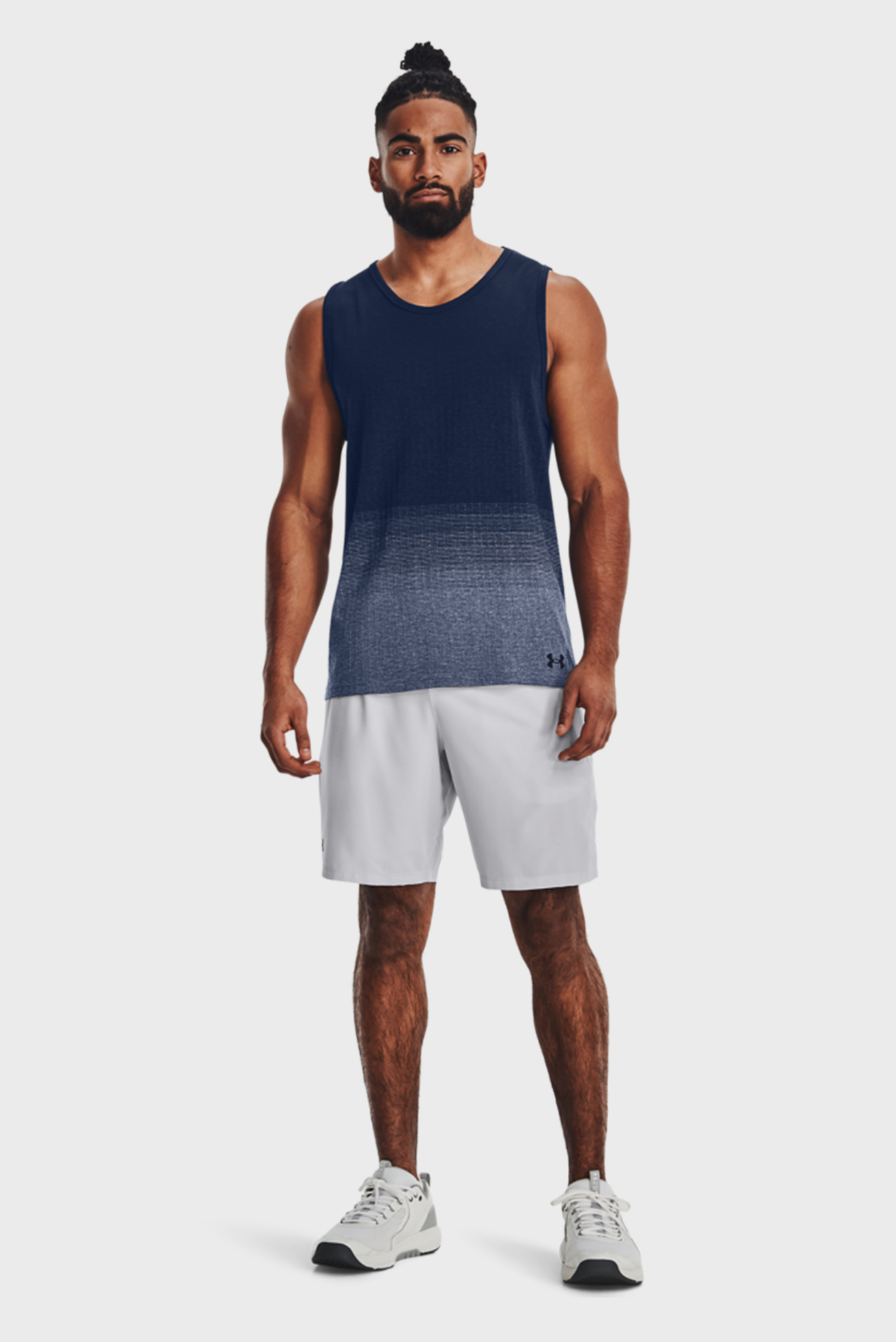 Мужская синяя майка UA Seamless LUX Tank 8