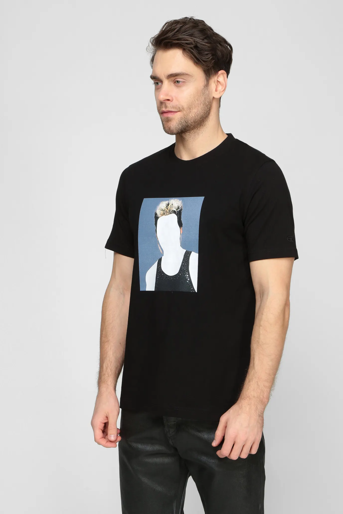 Мужская черная футболка JUST-C2 7