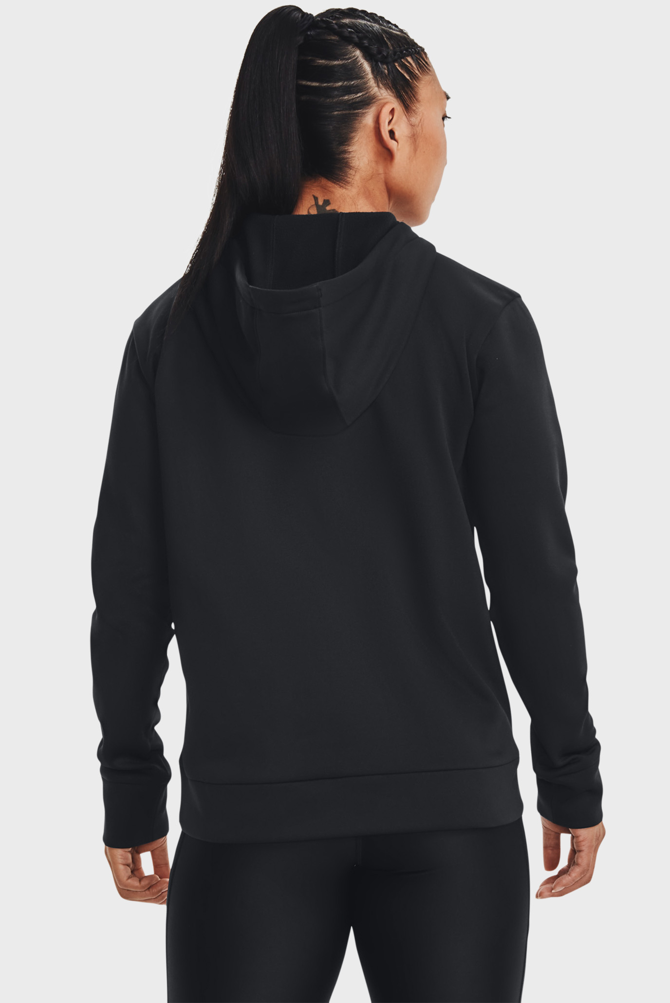 Женское черное худи Armour Fleece LC Hoodie 3