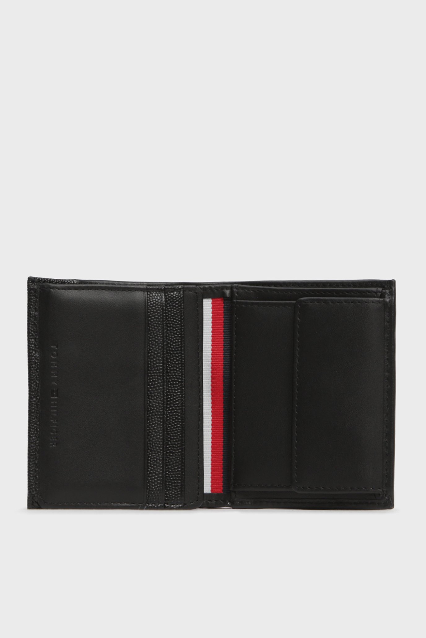 Мужской черный кожаный кошелек TH BUSINESS 6