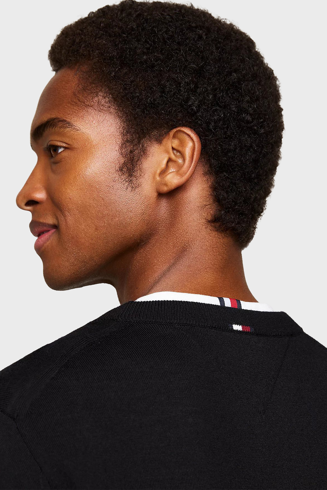 Мужской черный шерстяной джемпер FINE GAUGE MERINO CREW NK 9