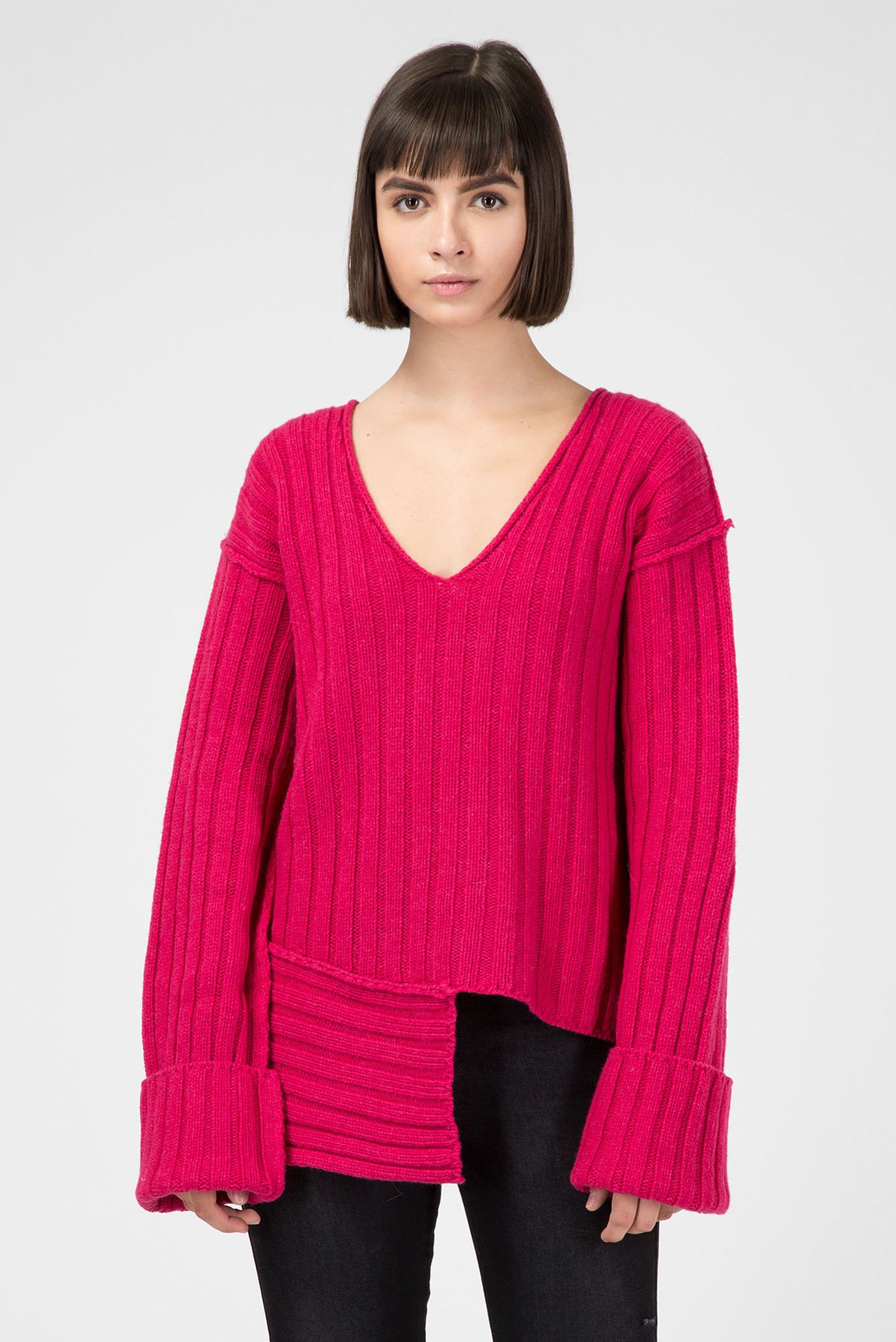 Женский черный пуловер 6