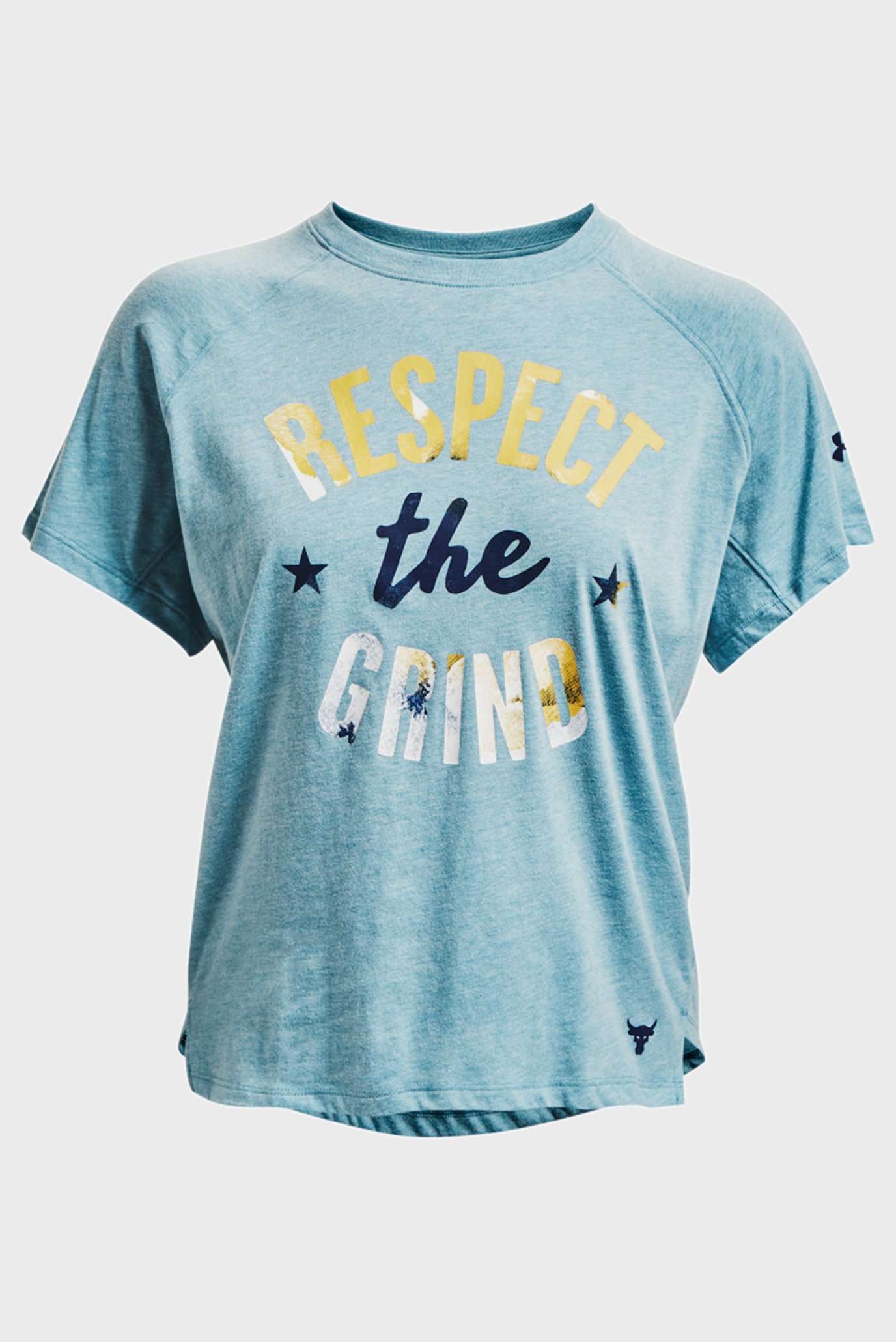 Женская голубая футболка UA Pjt Rock The Grind SS 11