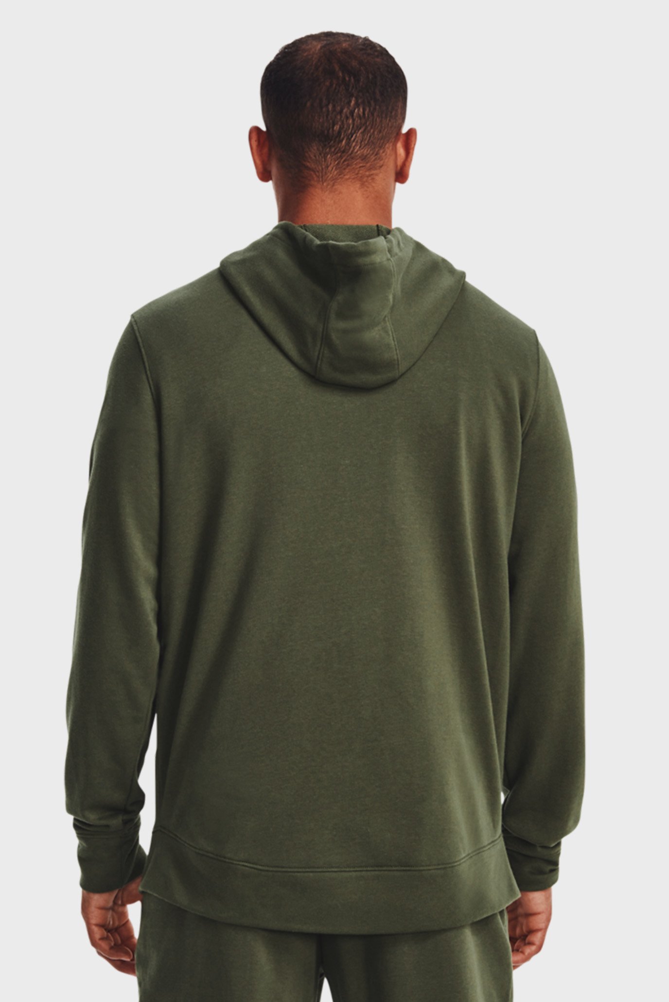 Мужское зеленое худи UA Rival Terry LC FZUnder Armour Мужское зеленое худи UA Rival Terry LC FZ 10