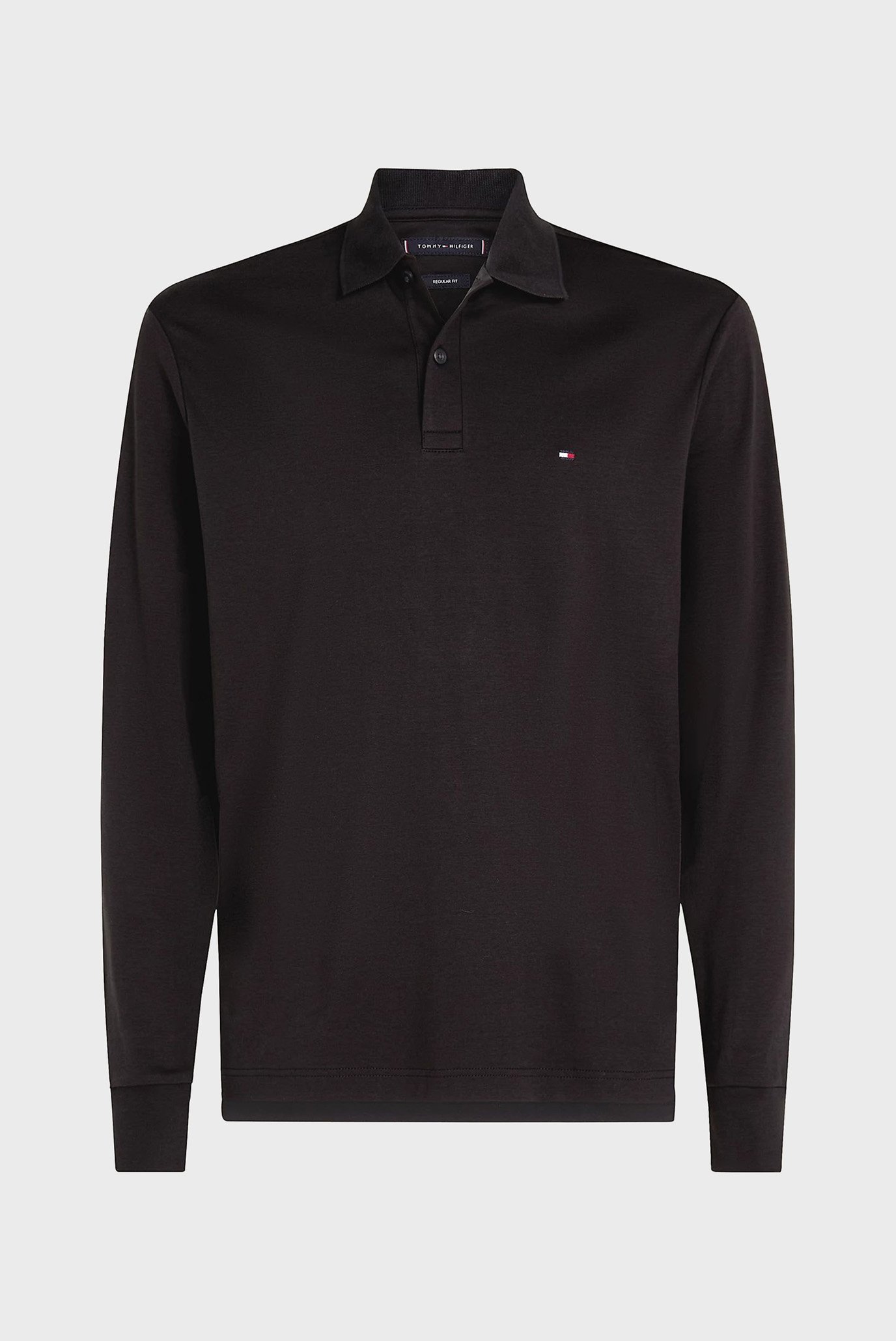 Мужское черное поло L S LIQUID COTTON REG POLO 5