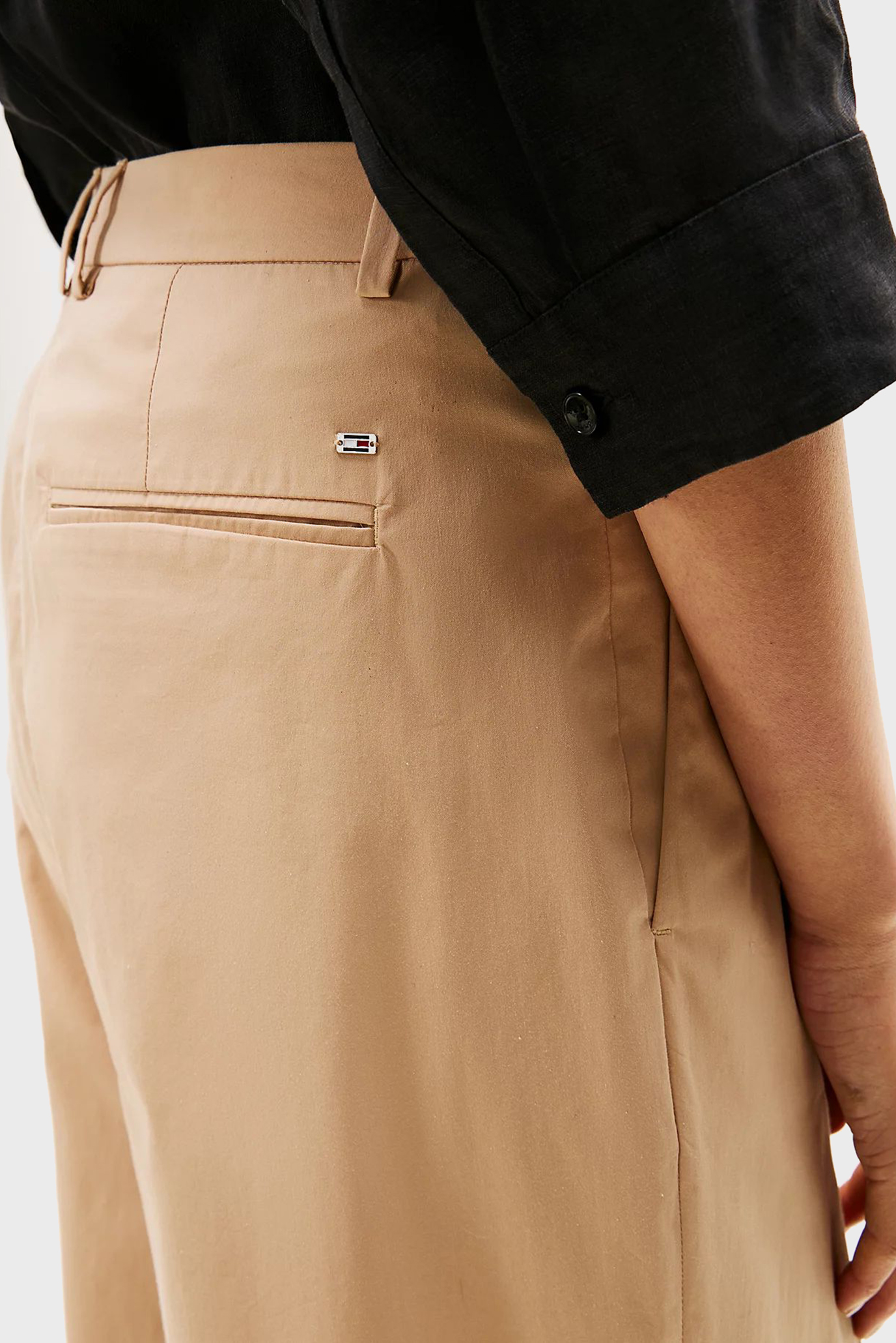 Женские бежевые брюки LIGHT CO RLXD STRAIGHT CHINO 4