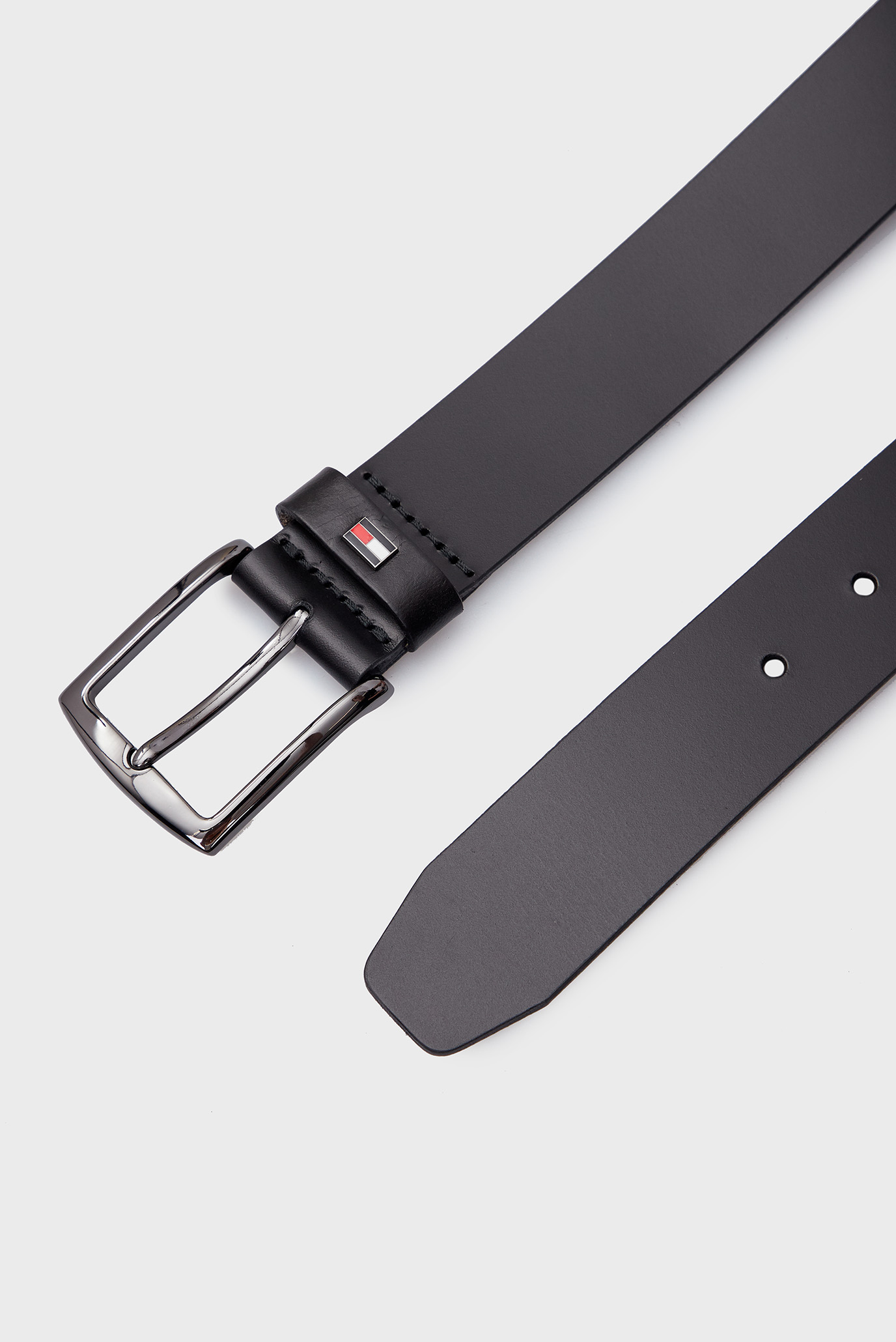Мужской черный кожаный ремень 2