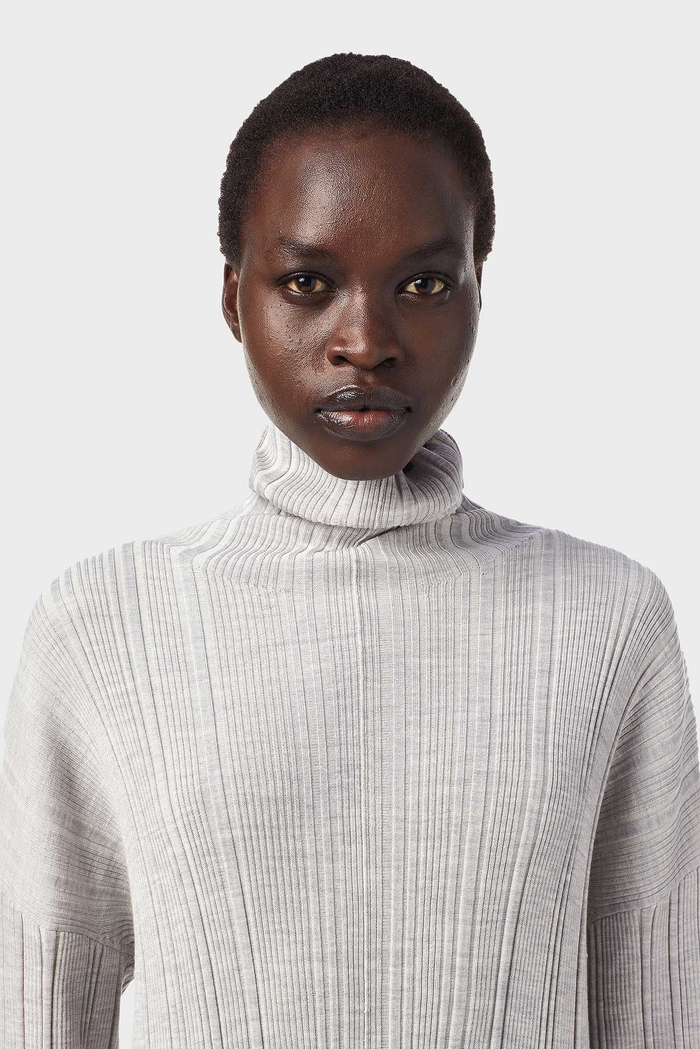 Женское серое шерстяное платье M-ARKANSAS 7