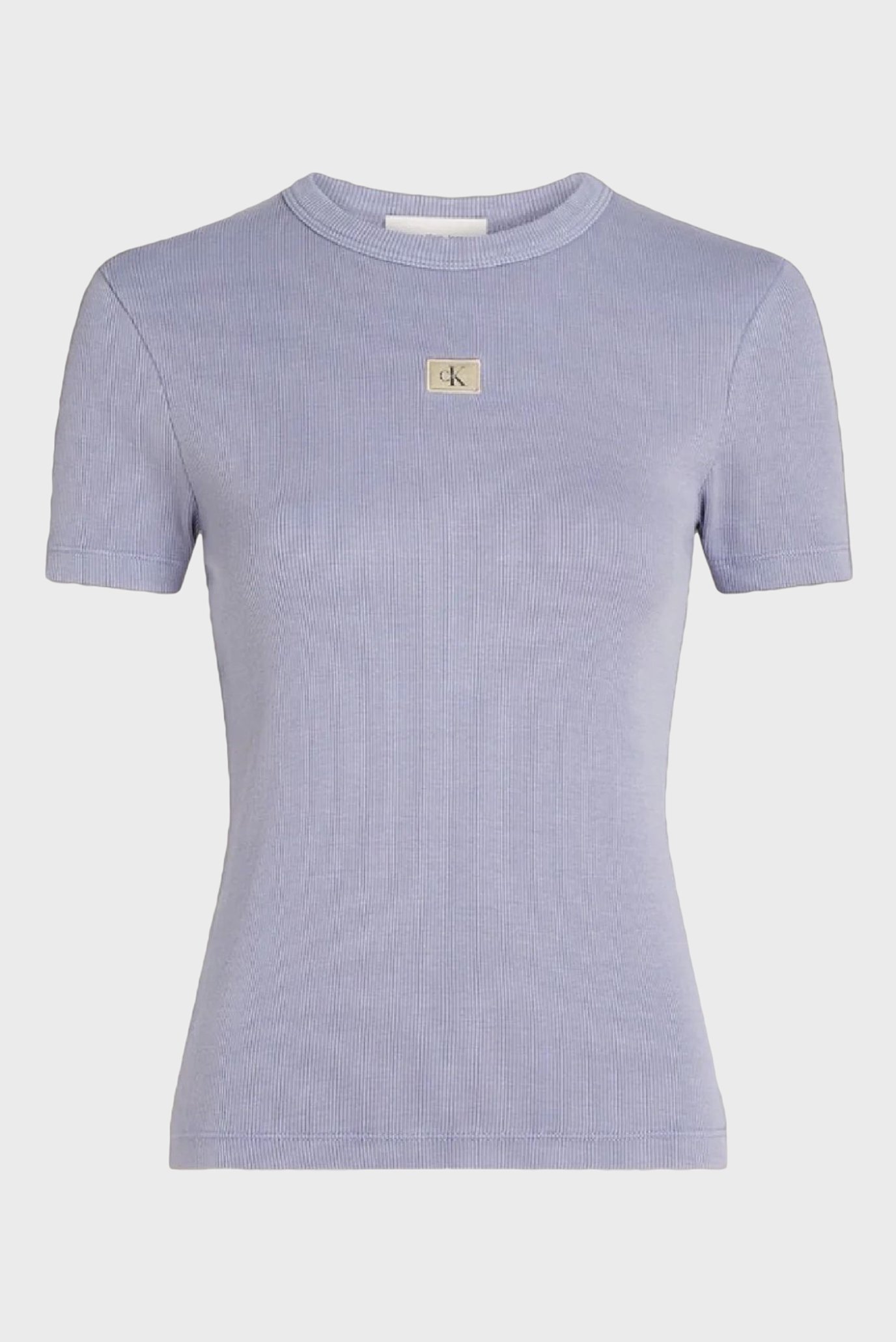 Женская сиреневая футболка WASHED WOVEN LABEL RIB FIT TEE 1