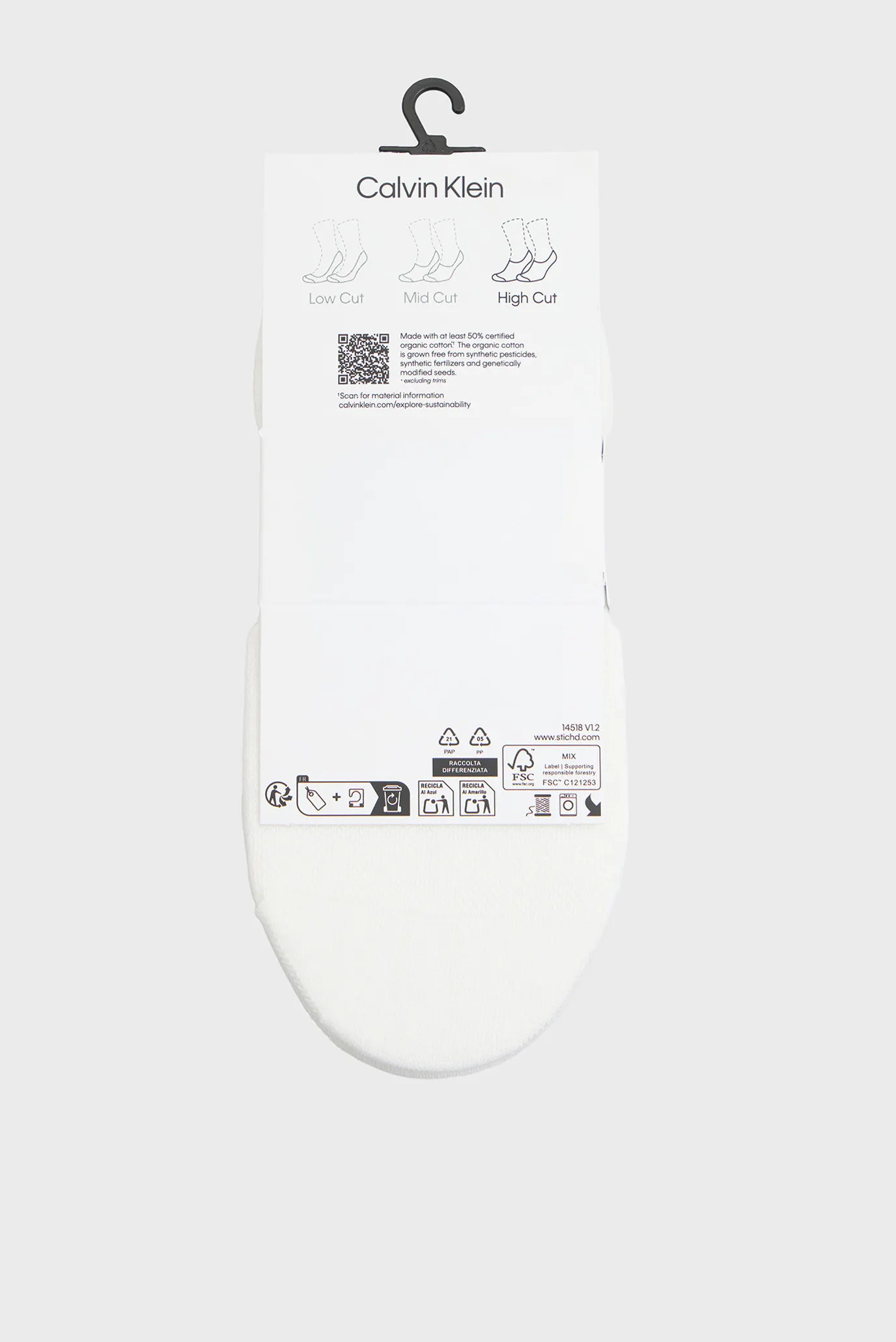 Следы CK WOMEN FOOTIE HC 2P LOGO STR 3