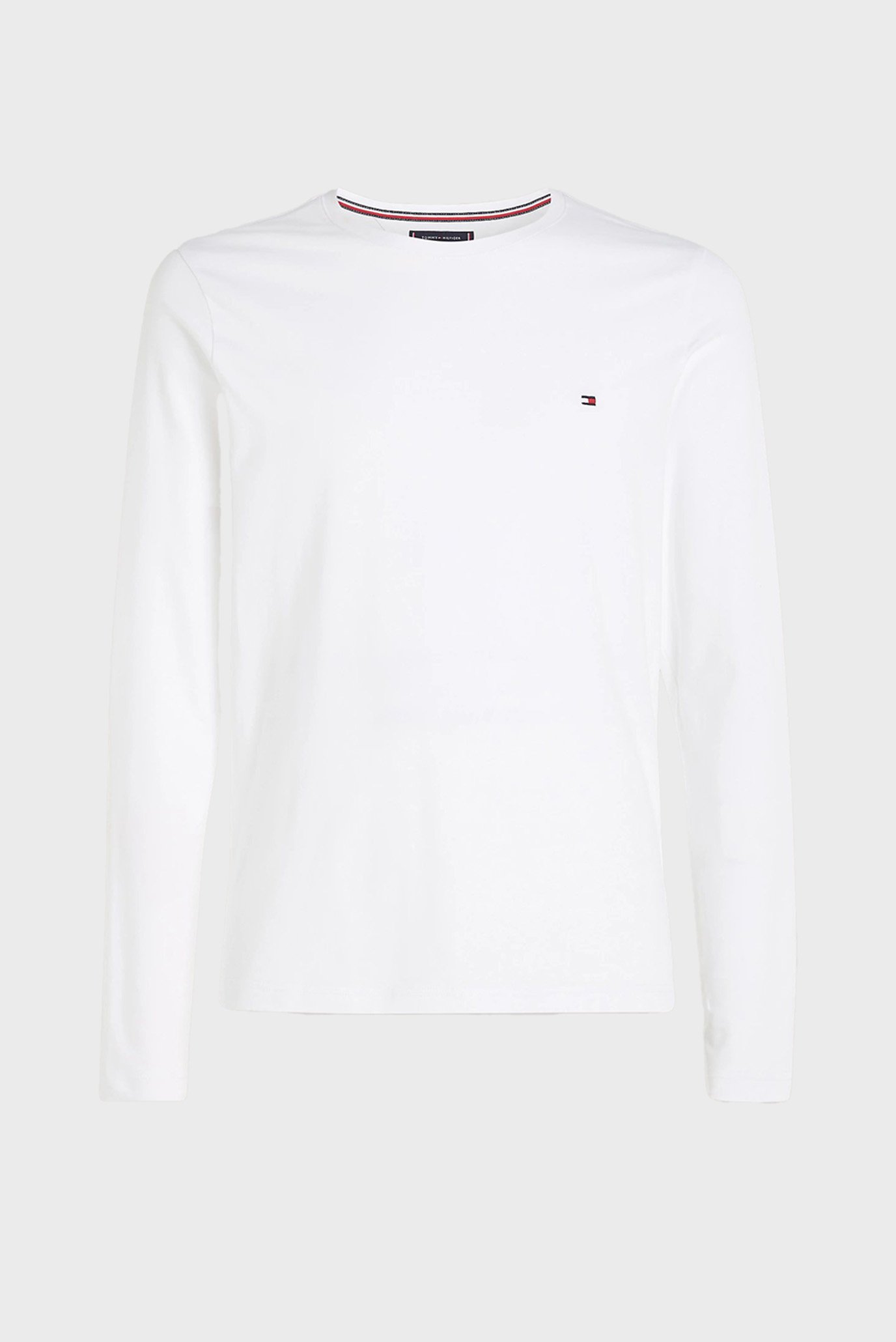 Мужской белый лонгслив STRETCH SLIM FIT LONG SLEEVE TEE 10