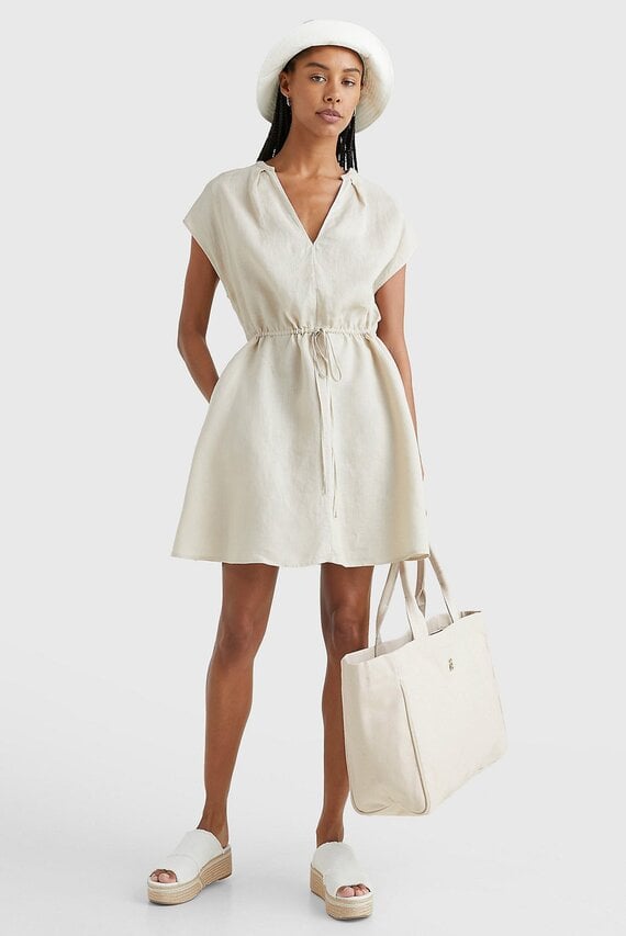 Платье LINEN SLEEVELESS SHORT DRESS