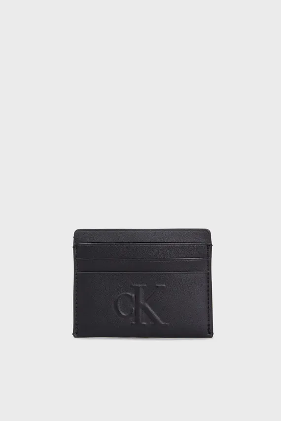 Женский черный кардхолдер SCULPTED CARDCASE 6CC DEBOSS Calvin Klein Jeans