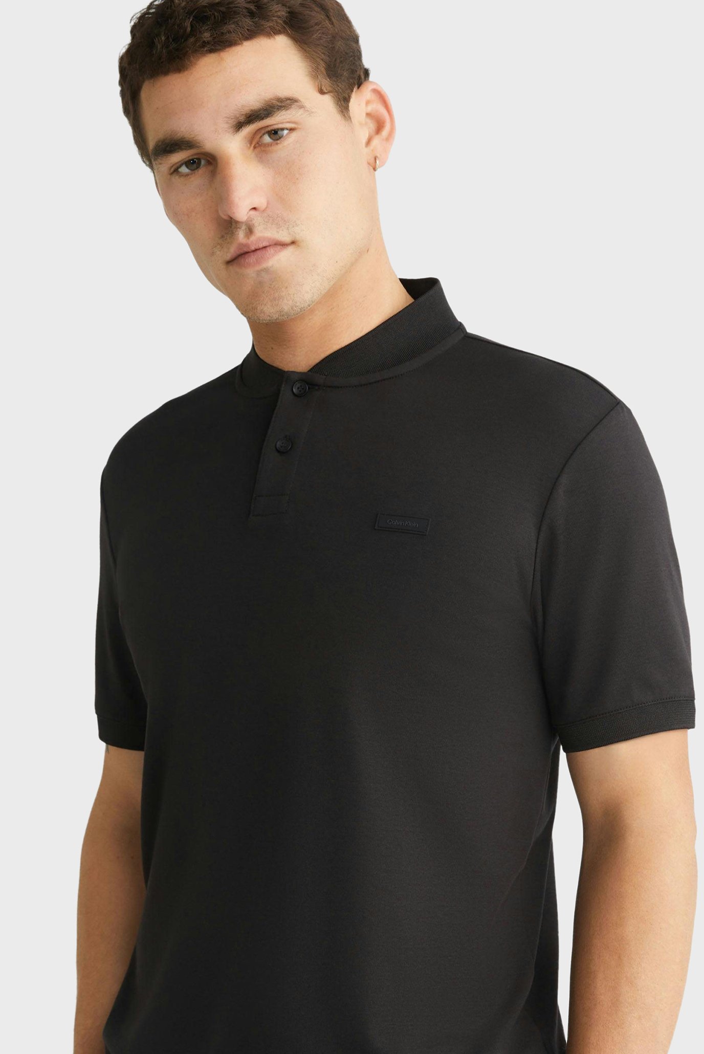 Мужское черное поло SMOOTH COTTON STAND 6