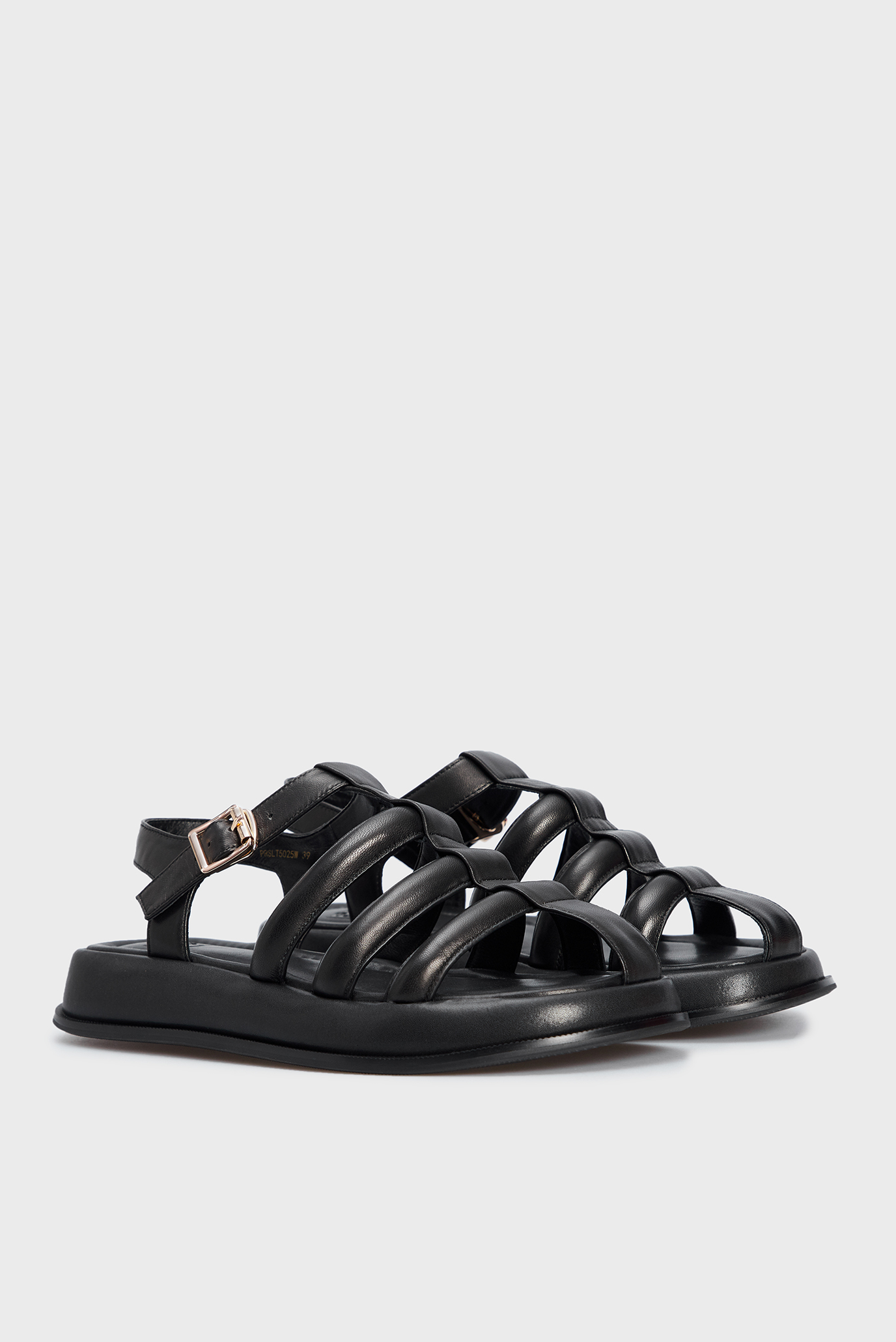 Женские черные кожаные сандалии Vicky 8