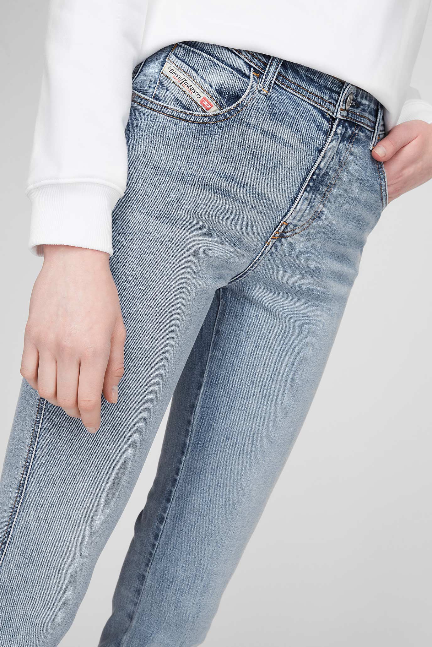 Женские голубые джинсы 2015 BABHILA 8