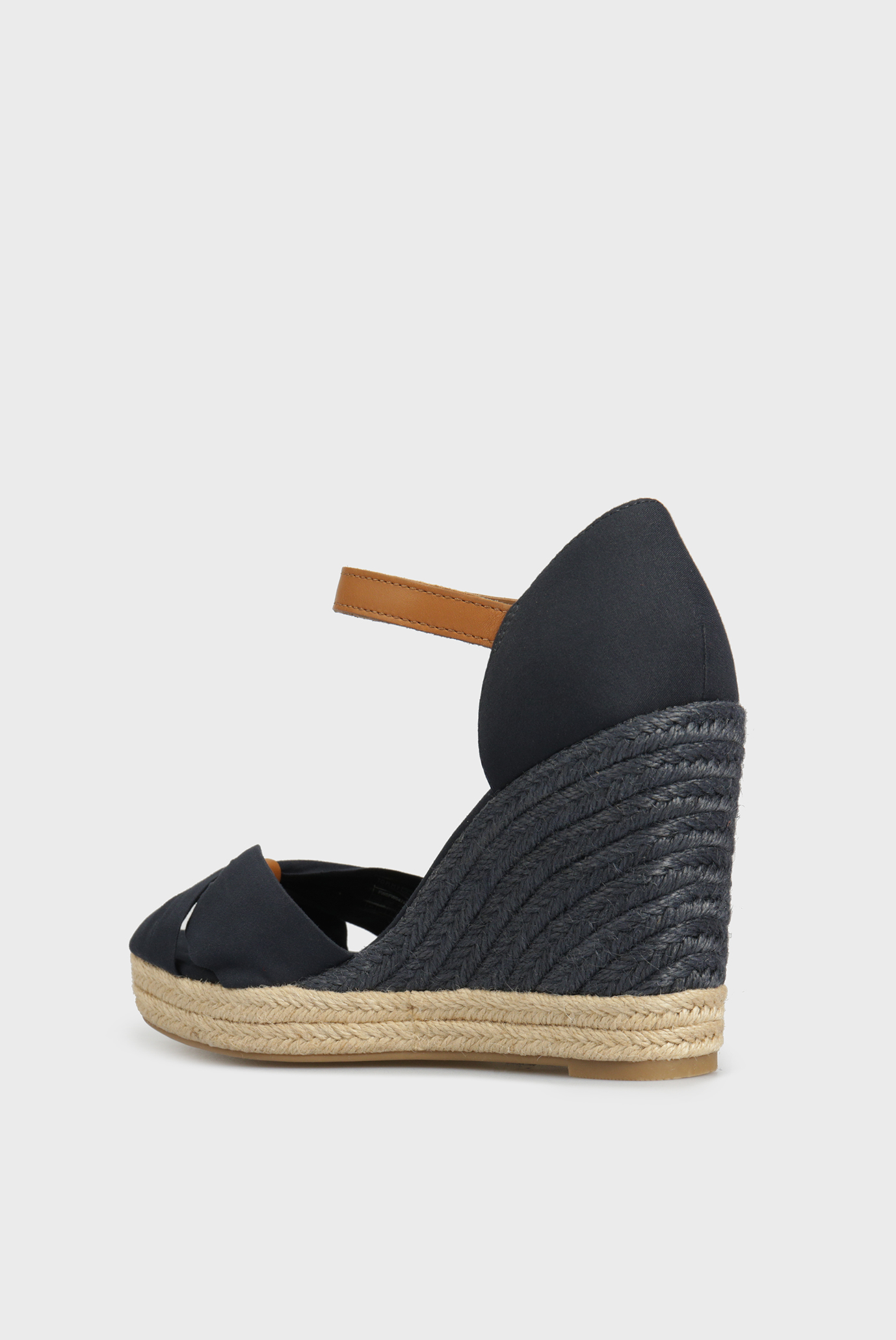 Женские темно-синие босоножки BASIC OPEN TOE HIGH WEDGE 8