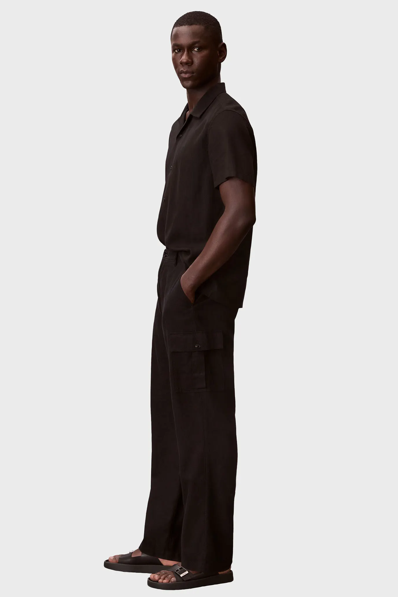 Штаны RELAXED STRAIGHT LINEN CARGO PAN 2
