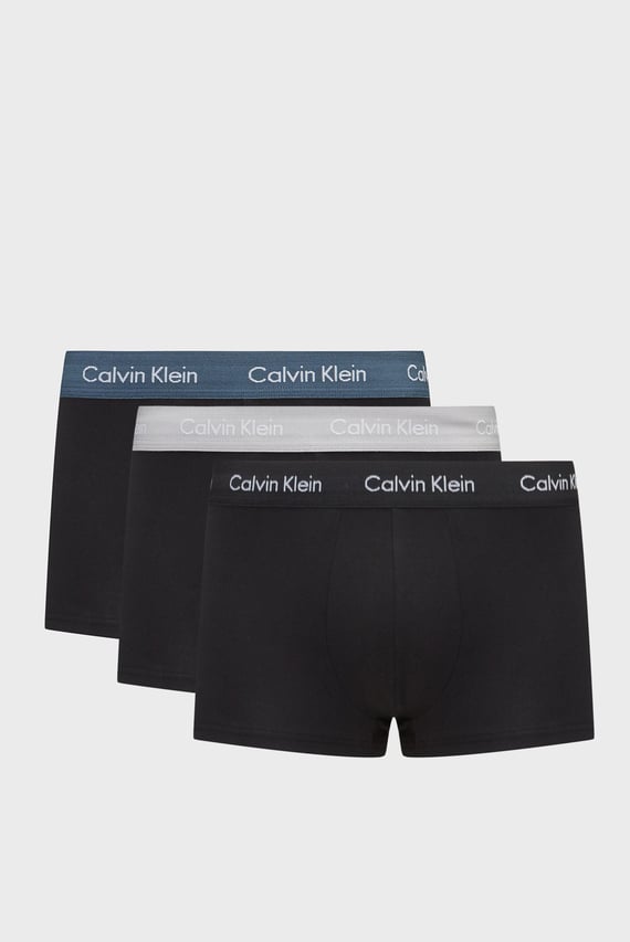 Мужские черные боксеры (3 шт) LOW RISE TRUNK Calvin Klein