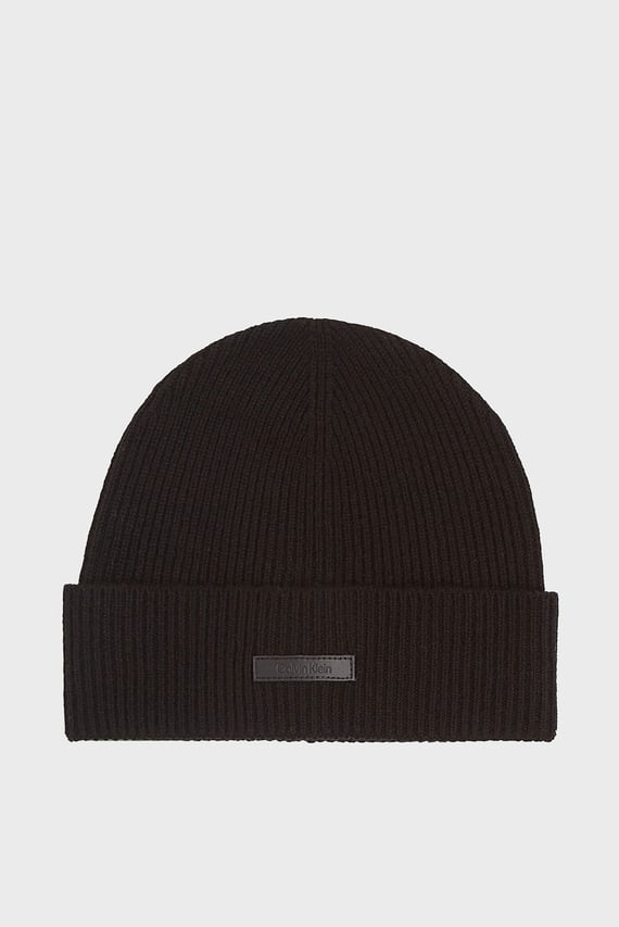 Мужская черная кашемировая шапка CASHMERE BEANIE