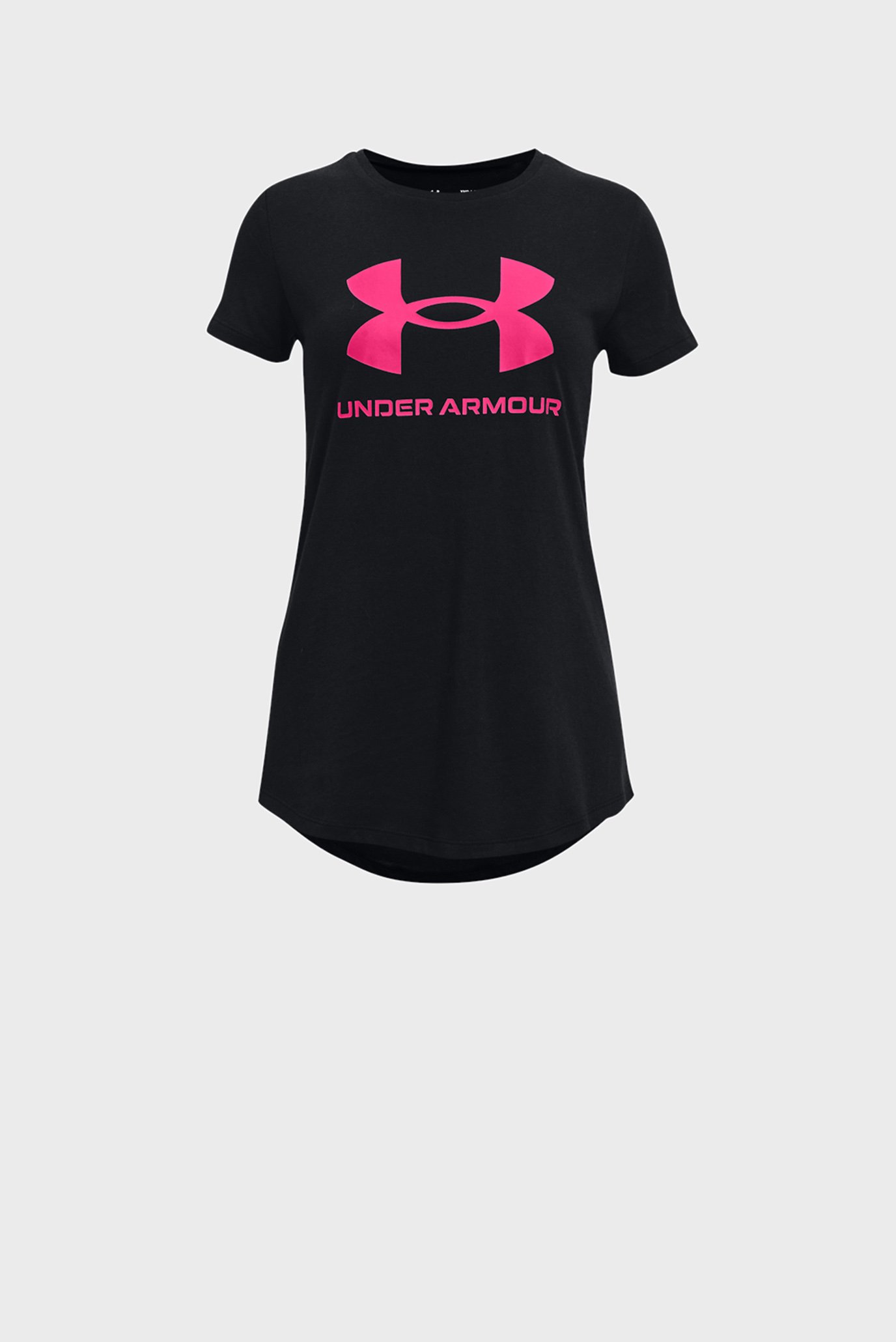 Детская черная футболка UA SPORTSTYLE LOGO SS 3