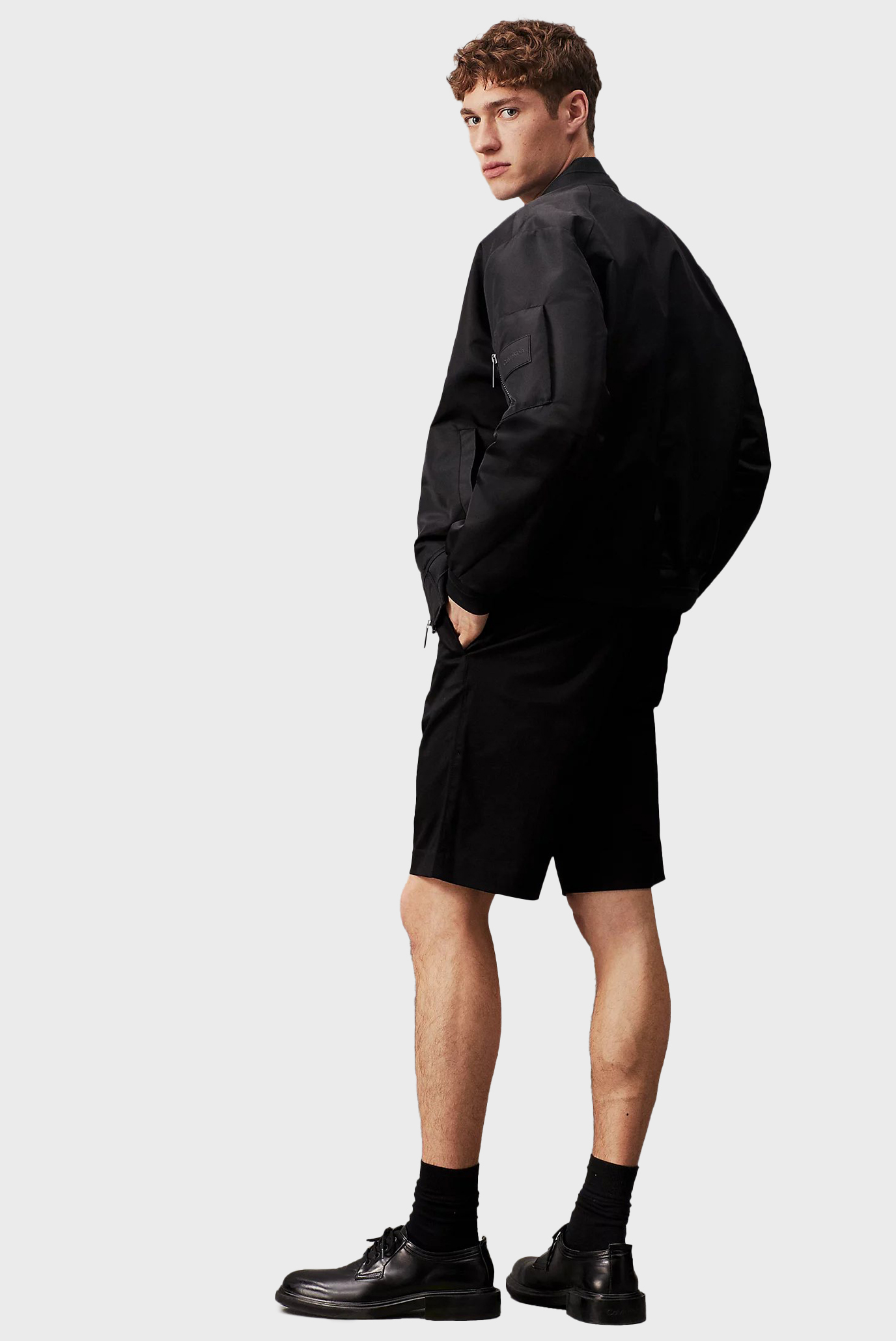 Мужские черные шорты SATEEN STRETCH REGULAR STRAIGHT 8