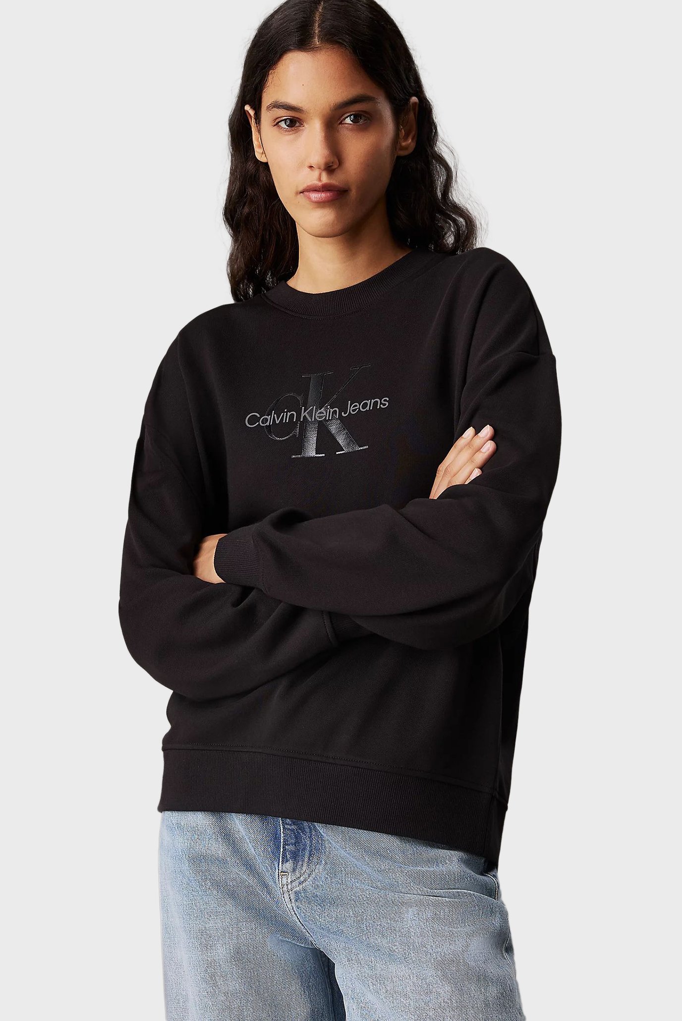 Свитшот/GLOSSY MONOLOGO REGULAR CREWNECK 1