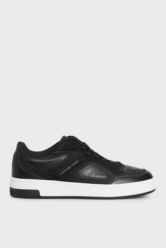 Женские черные сникерсы BASKET CUPSOLE LOW MIX IN MTL Calvin Klein Jeans