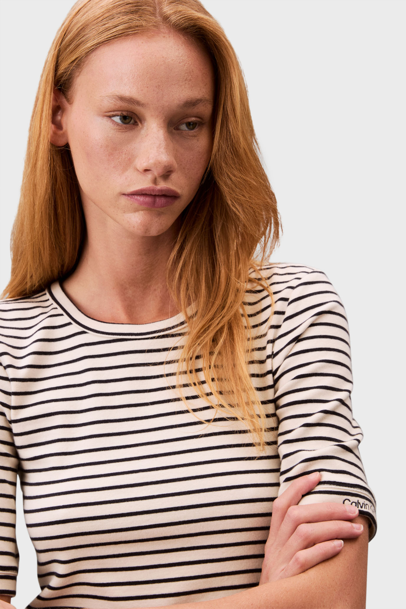 Футболка/SS Stripe Cotton RIB Tee 5