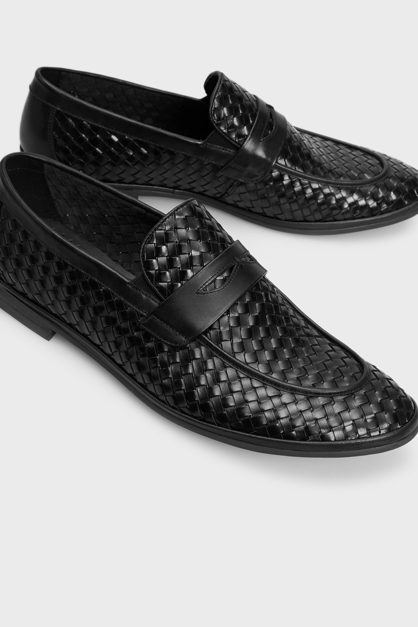 Мужские черные кожаные лоферы Alberto 5