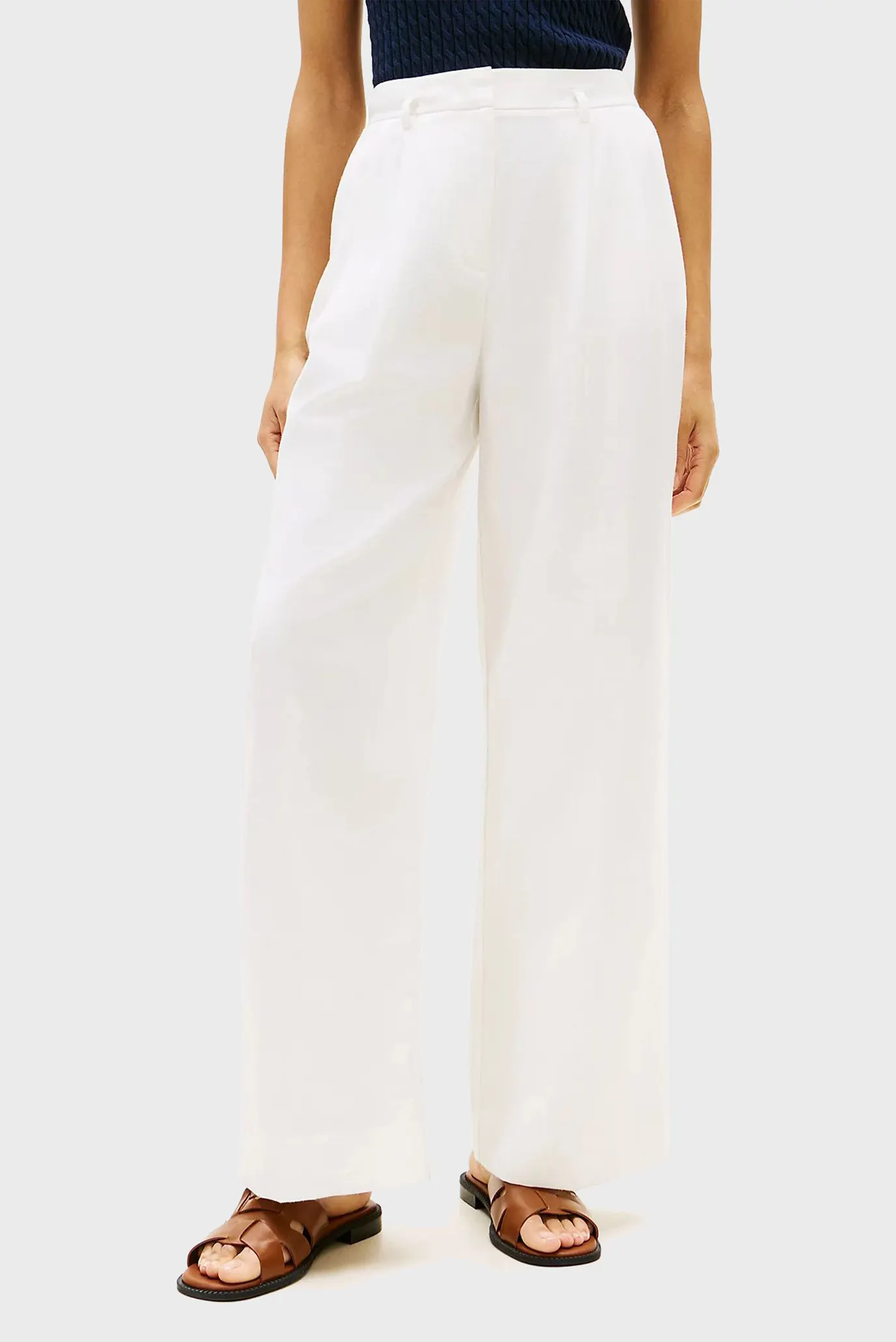 Штаны LINEN BLEND WIDE LEG PANT 1