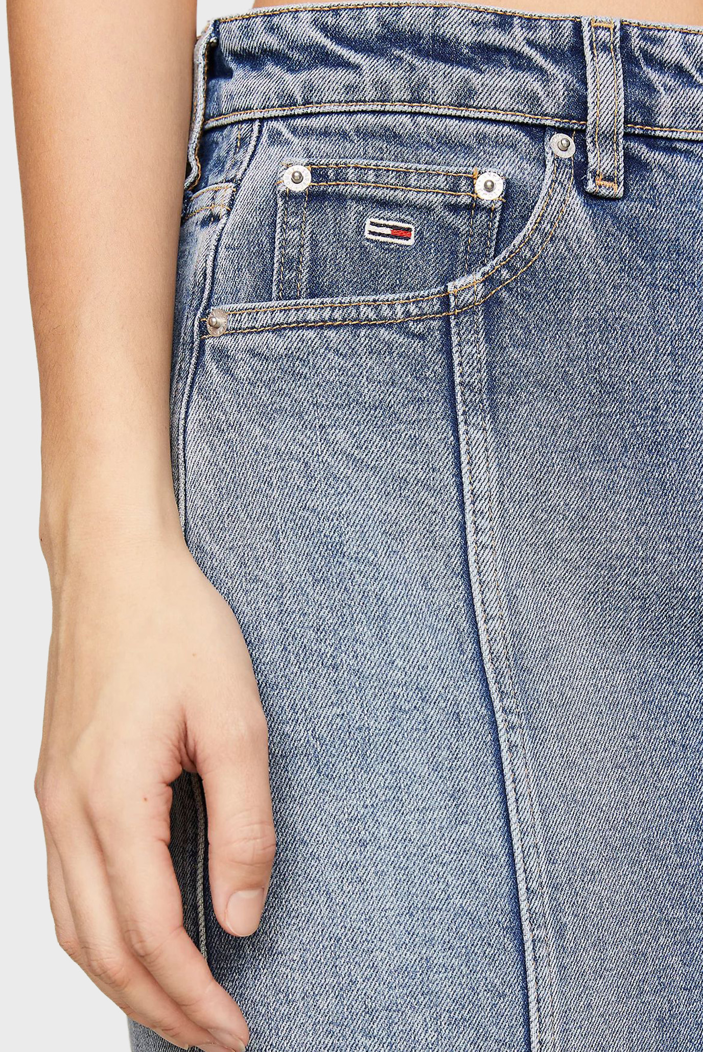 Женская голубая джинсовая юбка CLAIRE HGH MIDI SKIRT 5