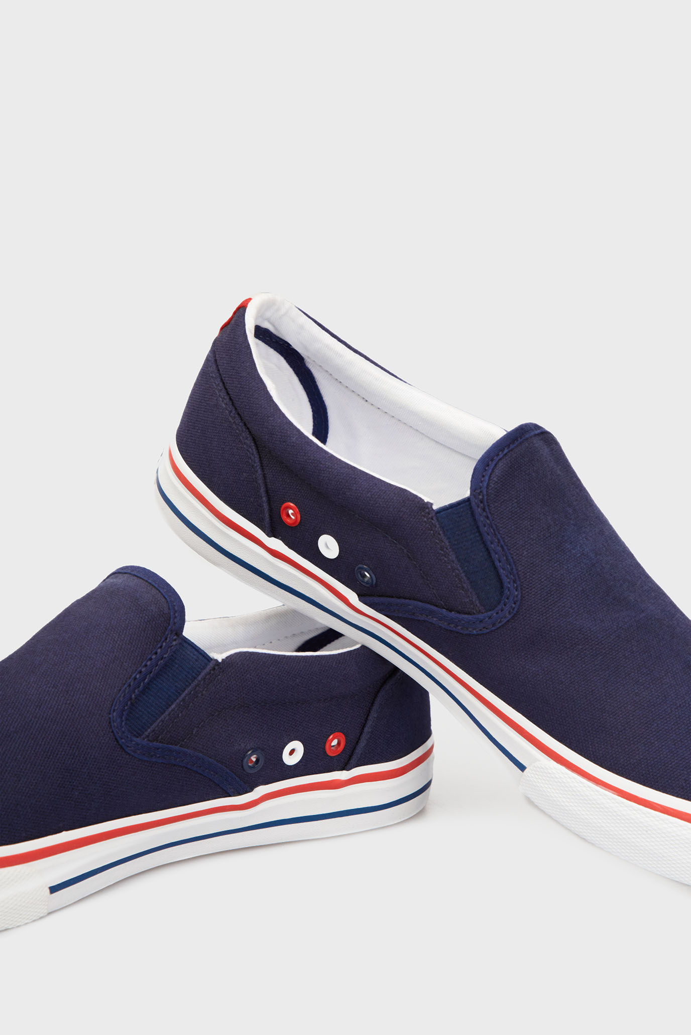 Мужские темно-синие слипоны 2