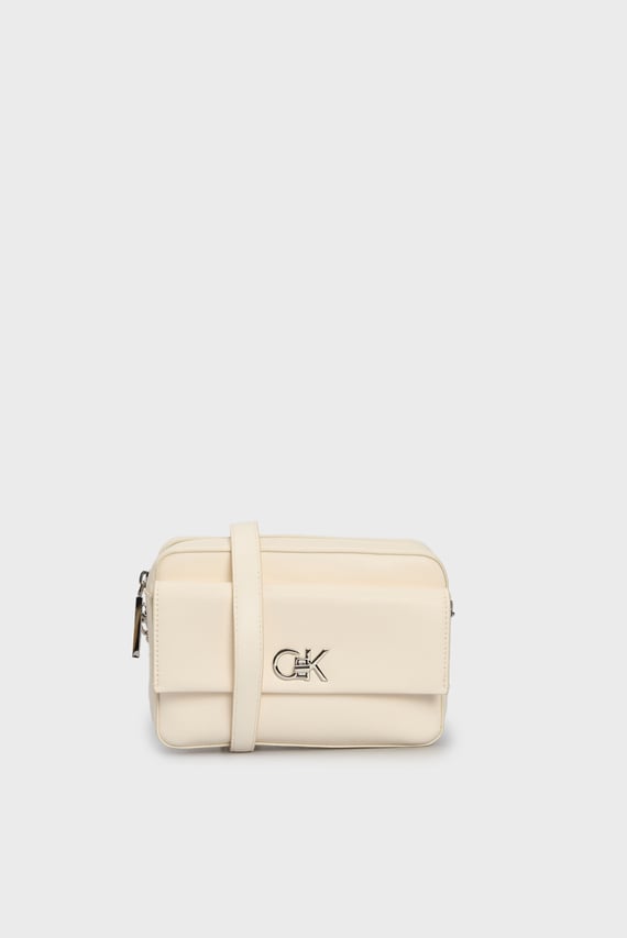 Женская белая сумка CK POCKET CAMERA BAG