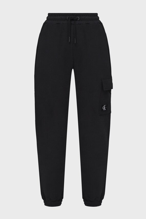 Женские черные спортивные брюки BADGE CARGO JOG Calvin Klein Jeans