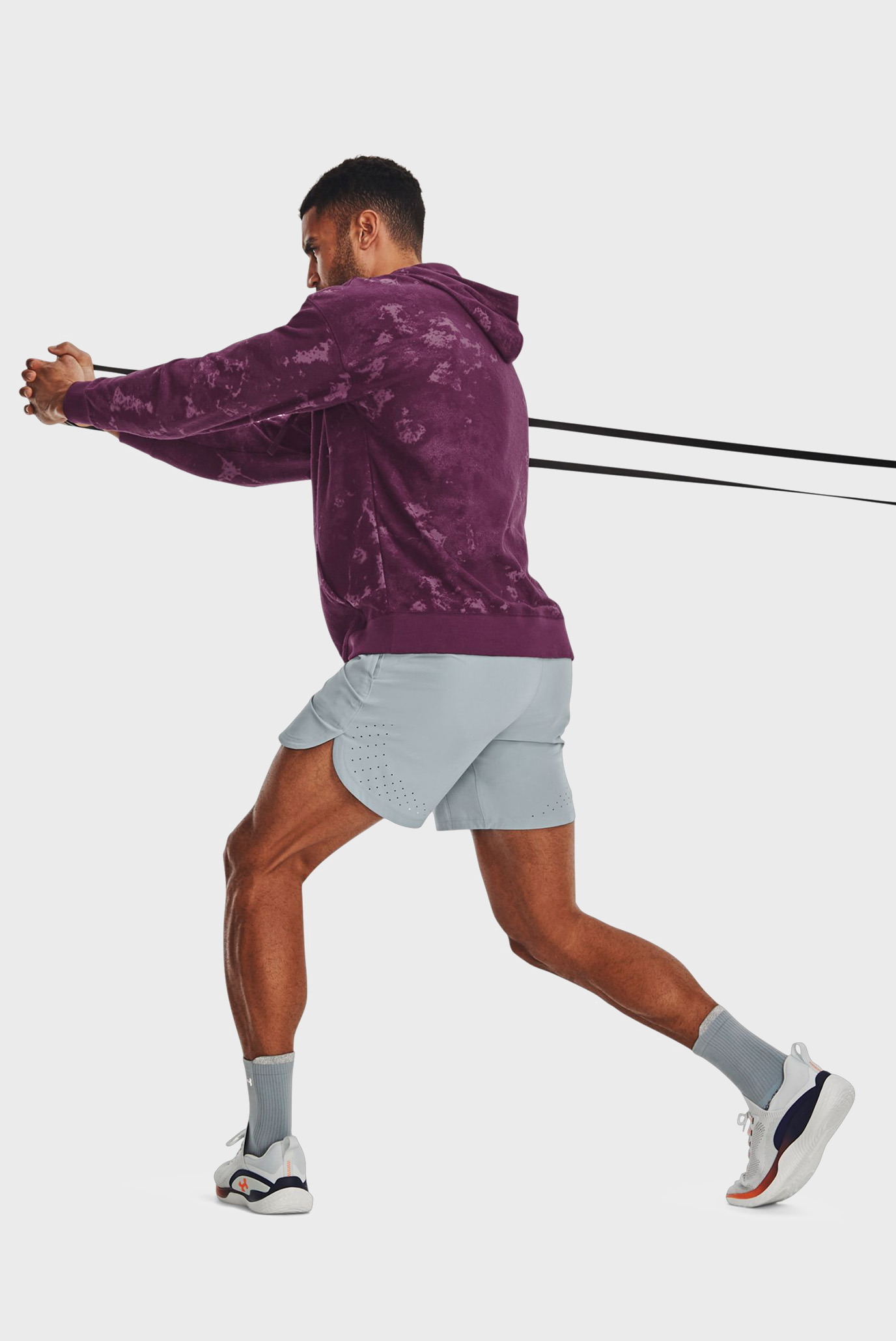 Мужское бордовое худи UA Journey Terry Hoodie 8