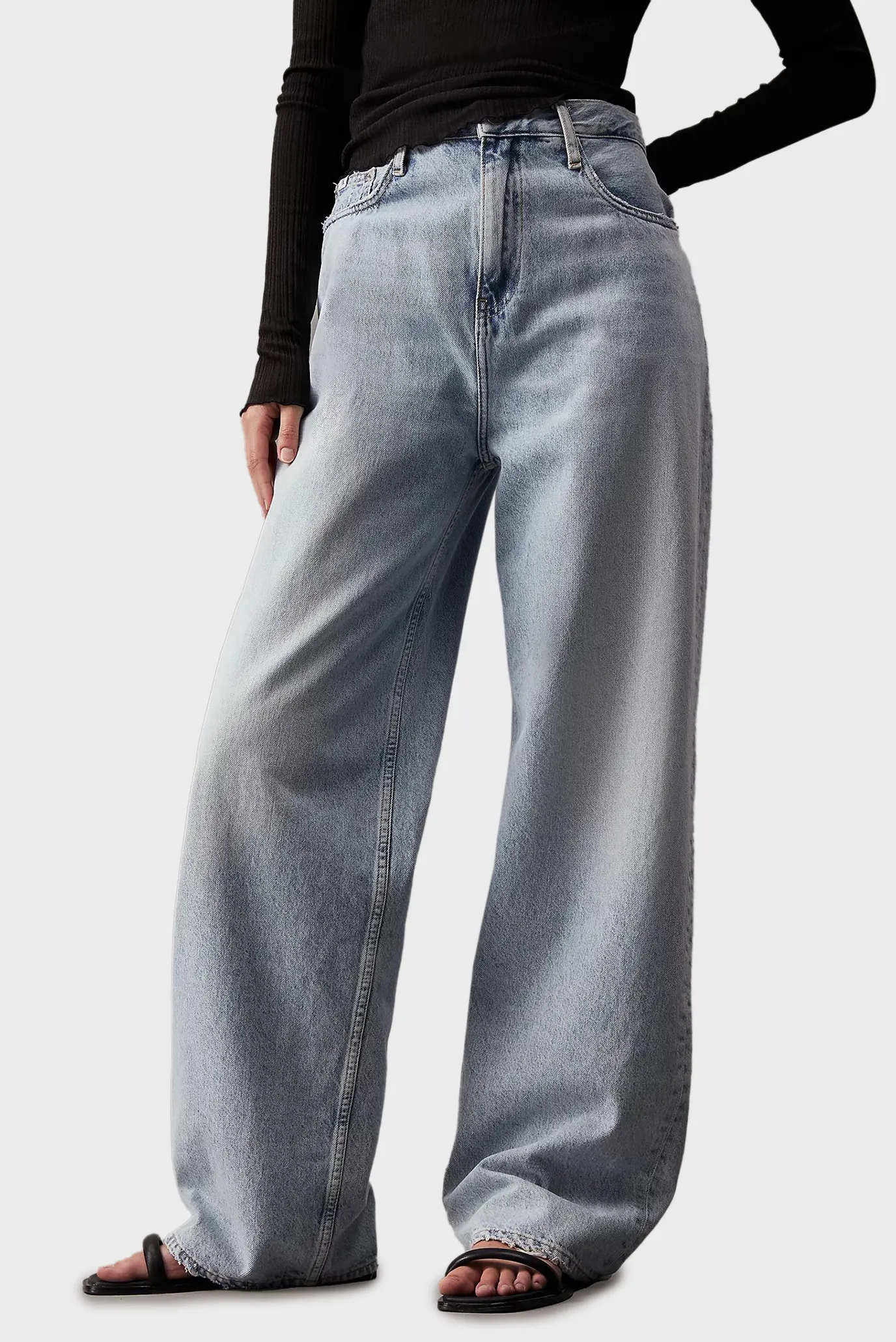 Женские голубые джинсы HIGH RISE RELAXED 3