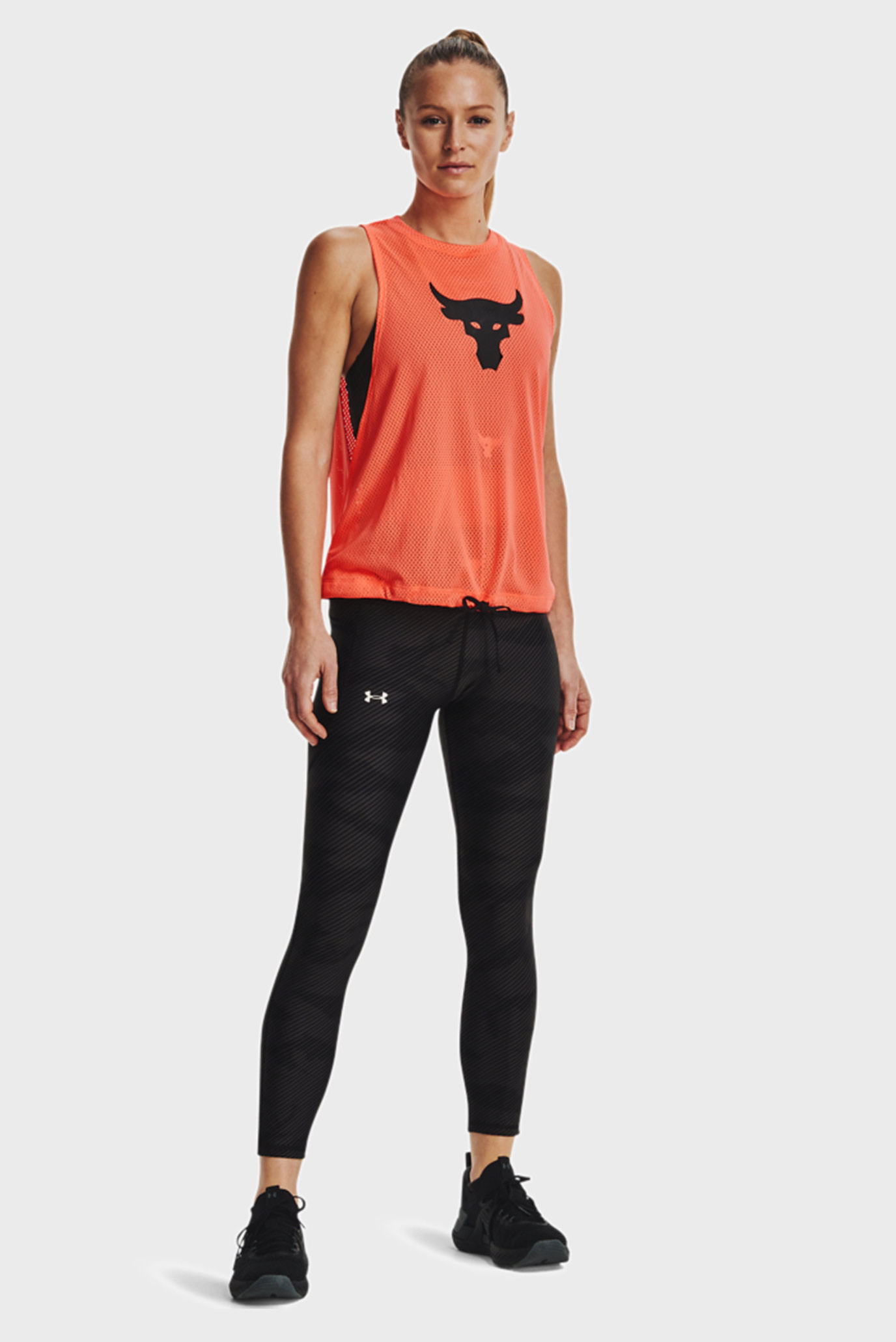 Женская оранжевая майка UA Pjt Rock Mesh Tank Under Armour Женская оранжевая майка UA Pjt Rock Mesh Tank 2