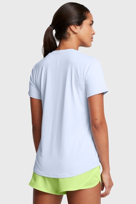 Женская голубая футболка UA Launch Elite Shortsleeve