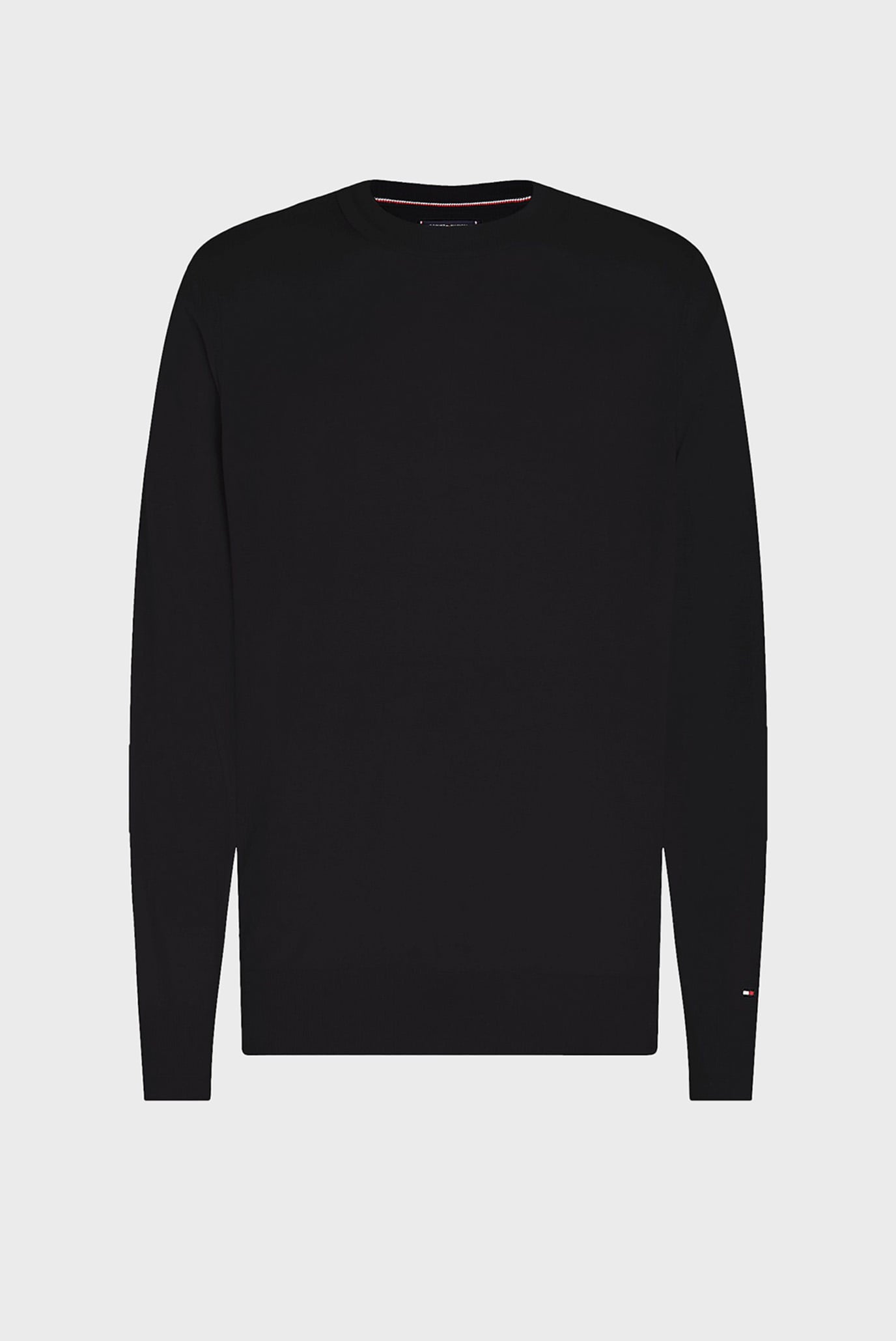 Мужской черный шерстяной джемпер FINE GAUGE MERINO CREW NK 10