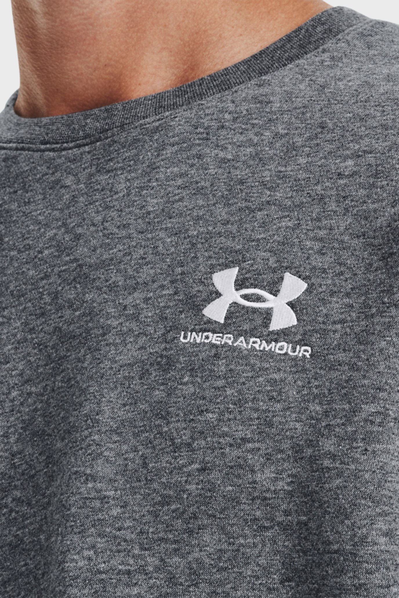 Мужской серый свитшот UA Essential Fleece CrewUnder Armour Мужской серый свитшот UA Essential Fleece Crew 9