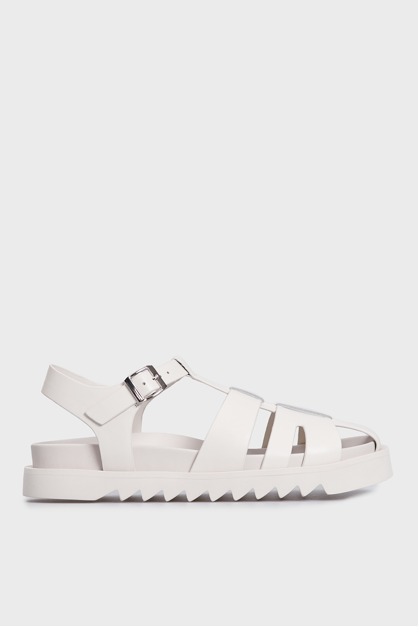 Женские белые кожаные сандалии Rain 6