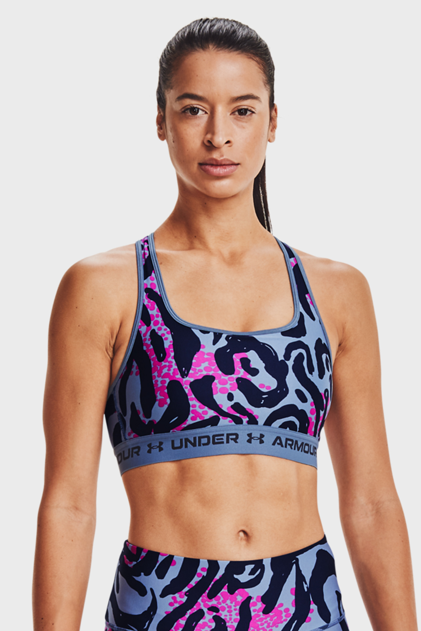 Женский топ с узором UA Crossback Mid Print 7