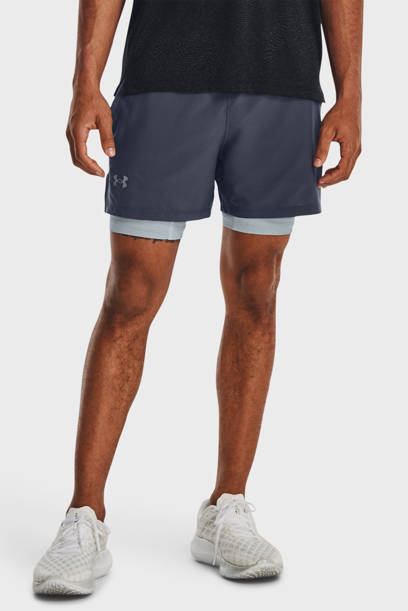 Мужские серые шорты LAUNCH ELITE 2in1 5'' SHORT 8