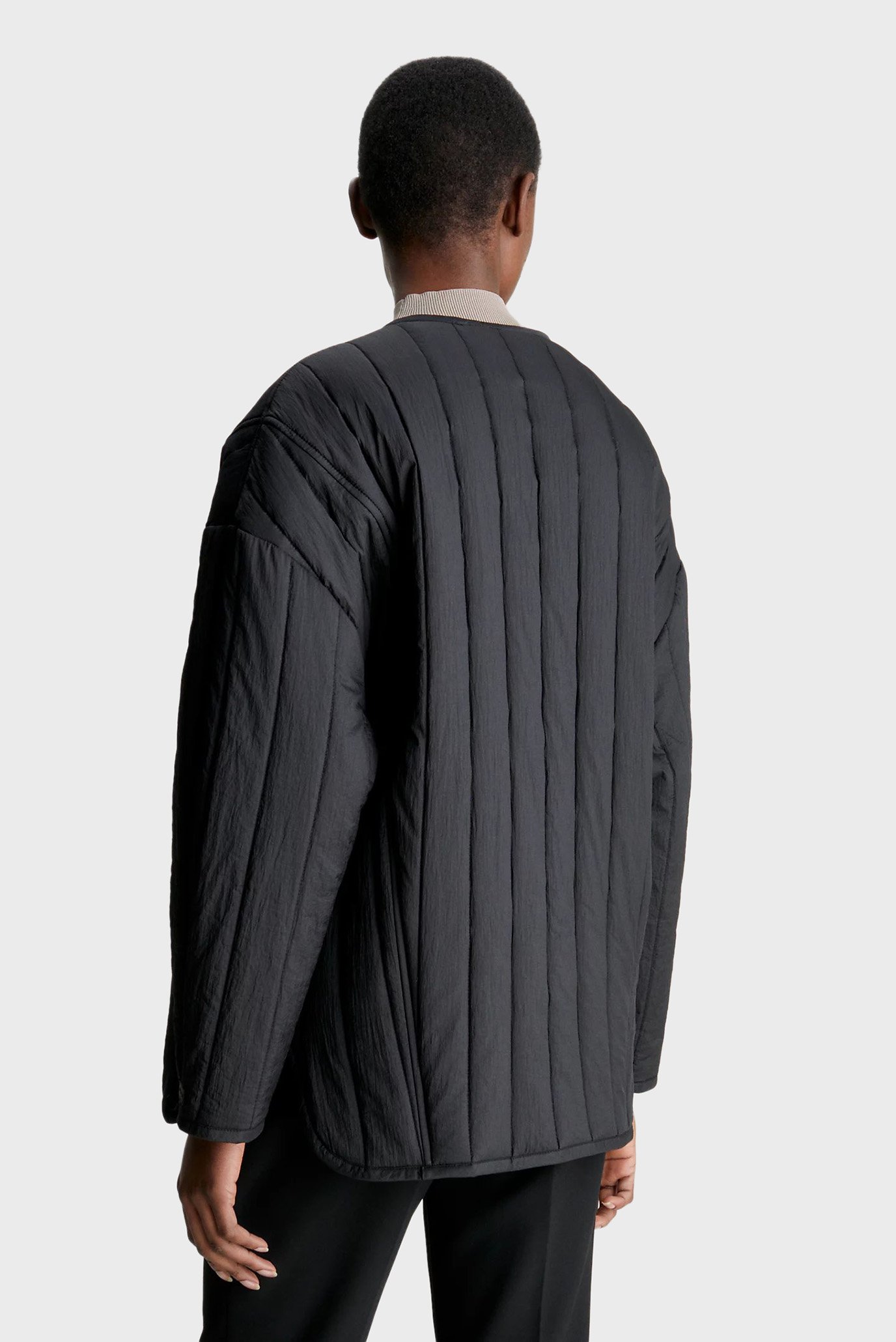 Женская черная куртка LW VERTICAL QUILT JACKET 3