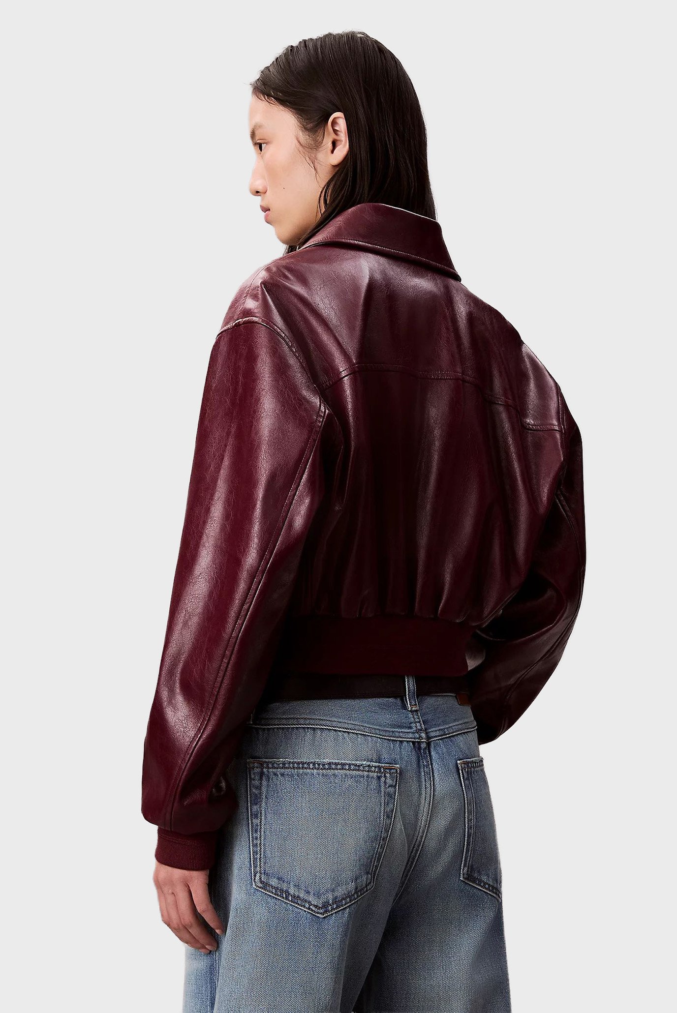 Куртка кожаная A-Cropped Crinkle Faux Leather B 3