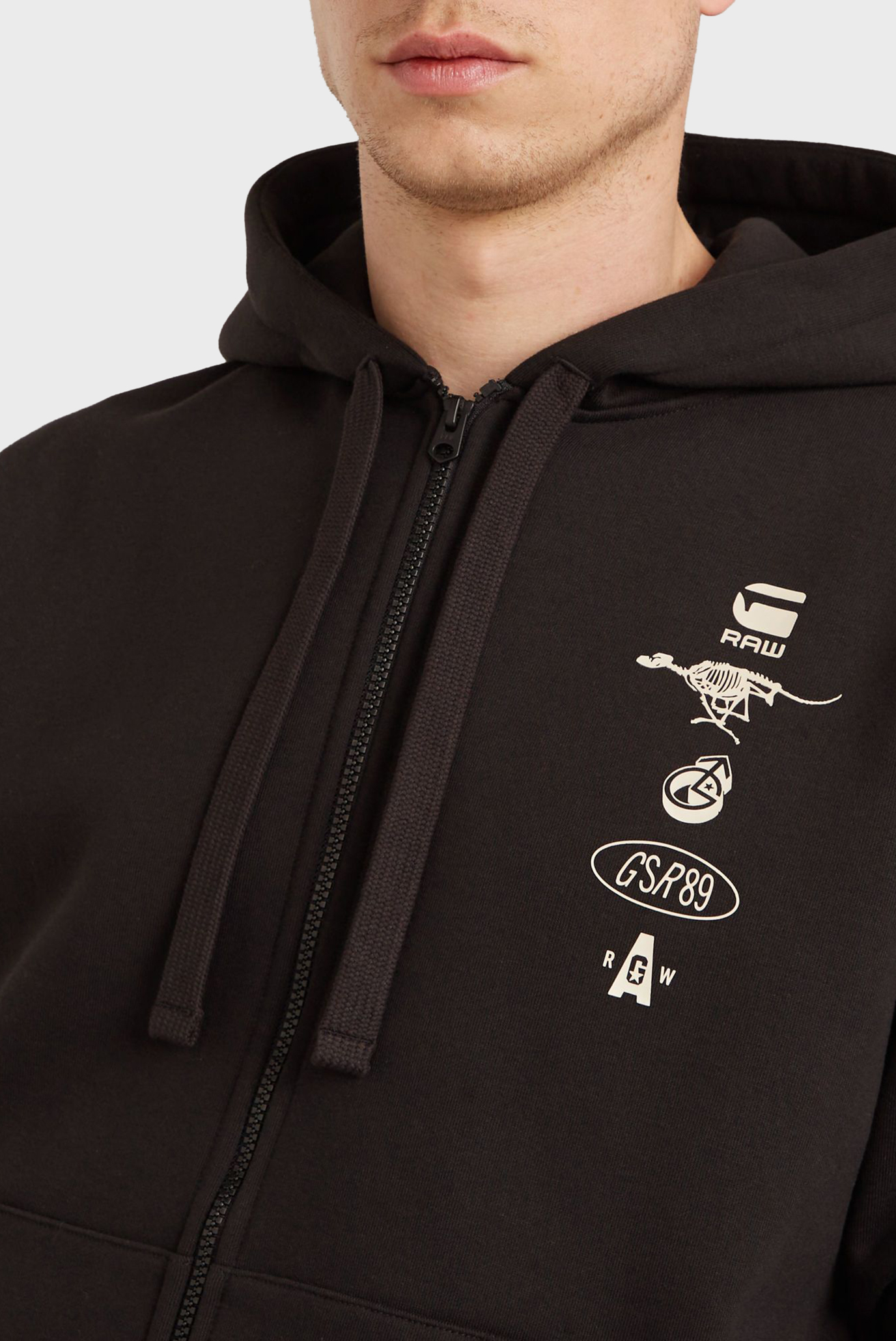 Мужское черное худи Poster back graphic 5